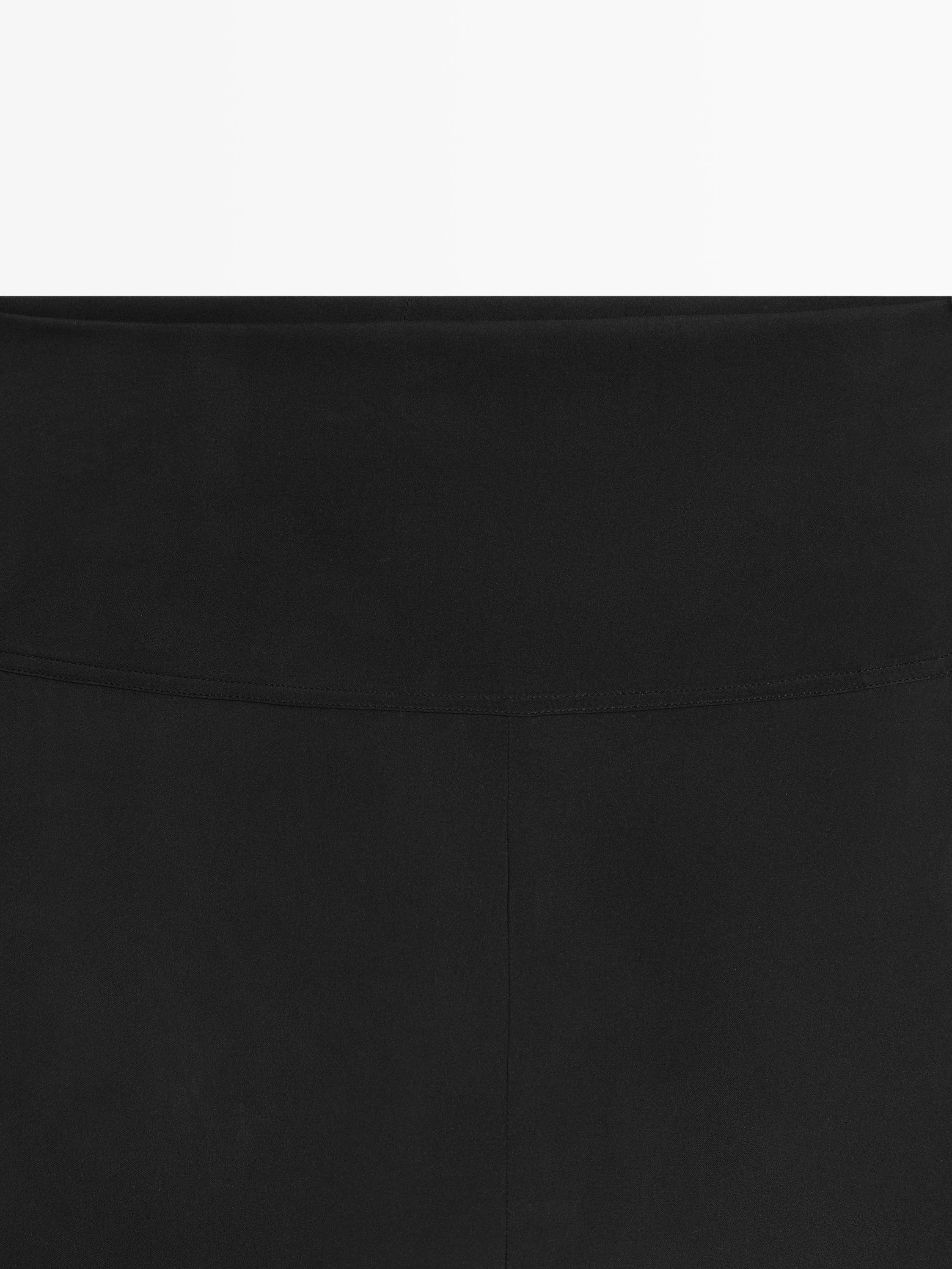Silk blend leggings — BLACK