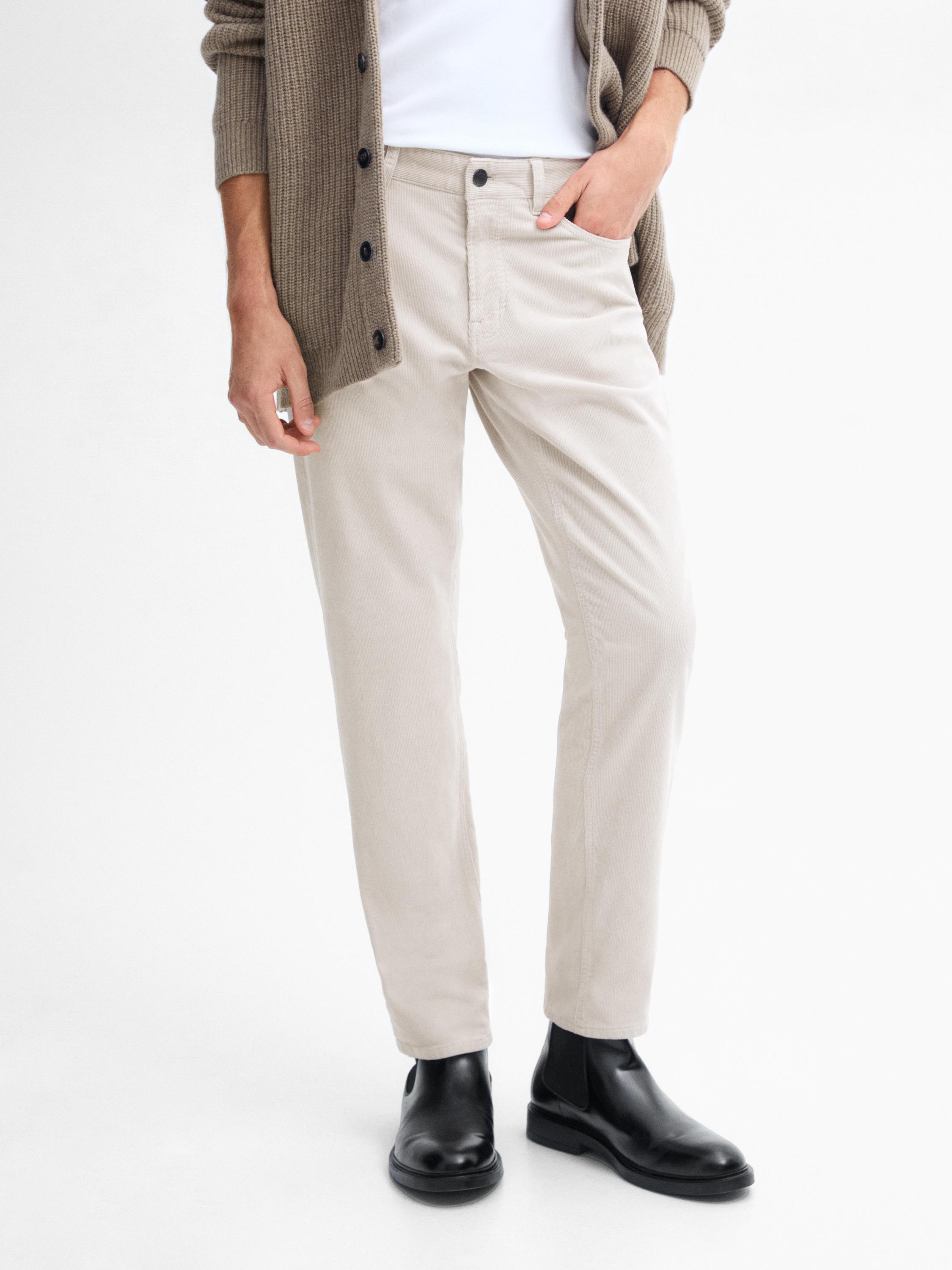 Pantalon fashion pana massimo dutti