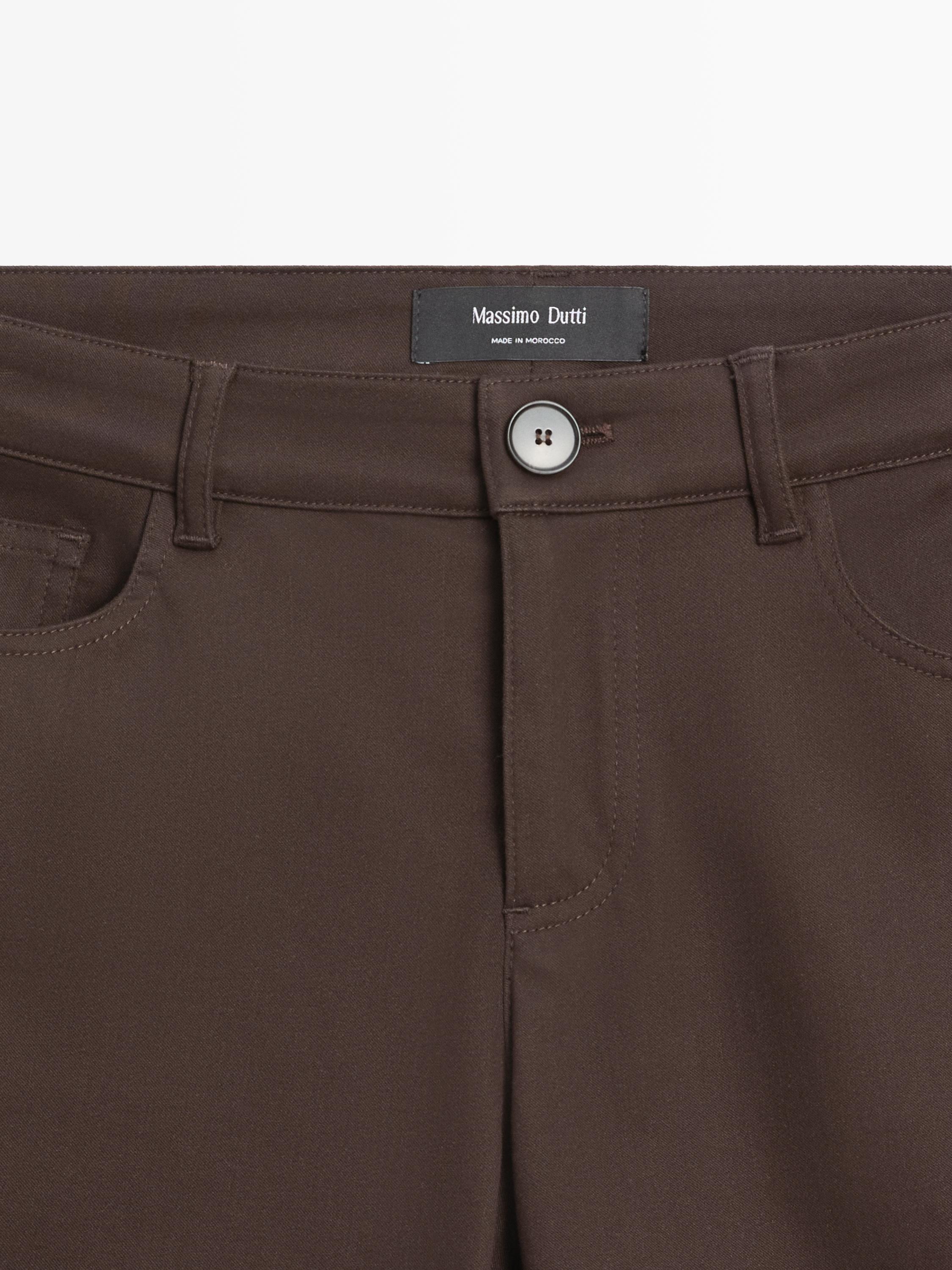 Boot-cut trousers — Chocolate