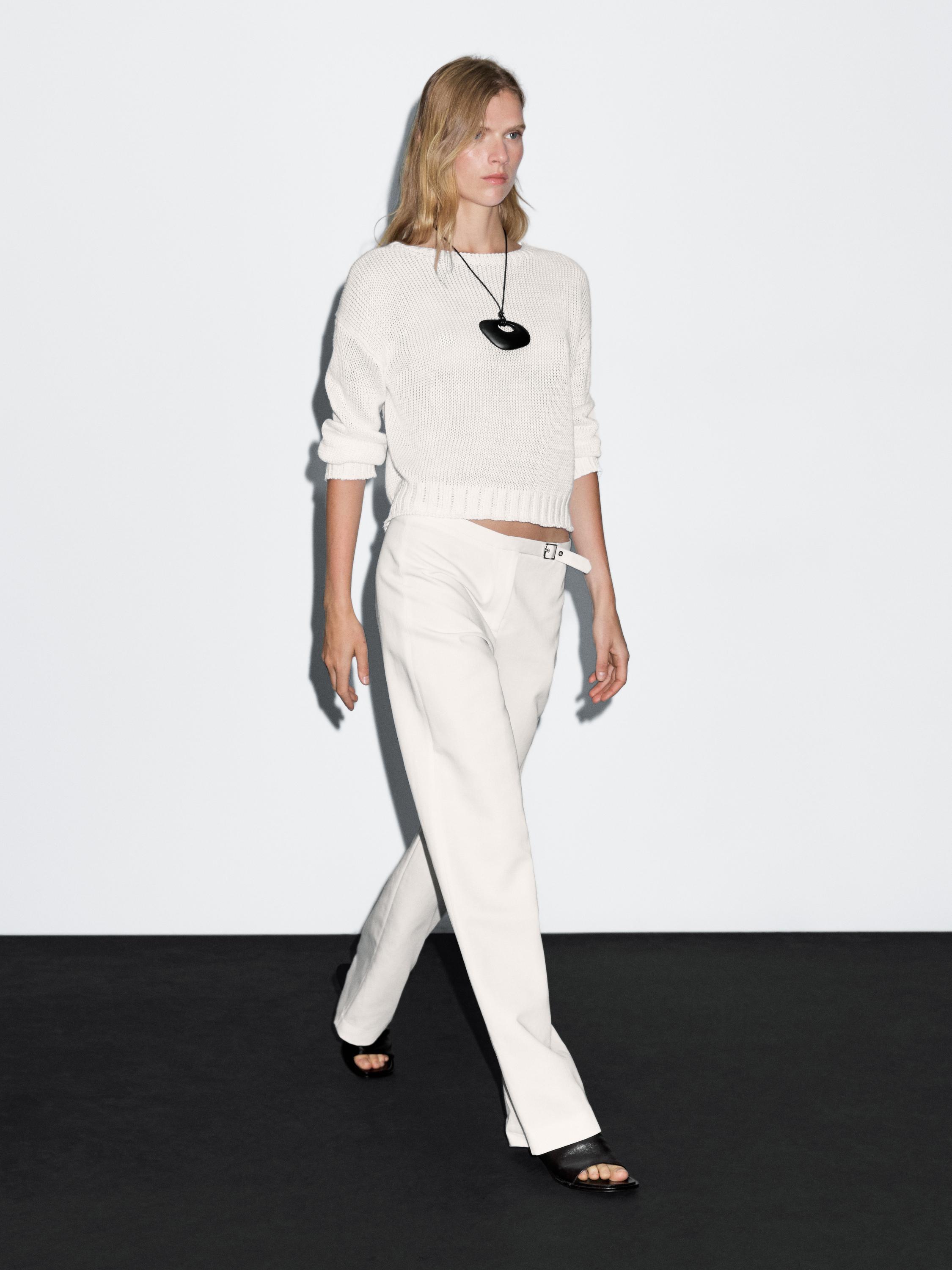 Pantalon droit avec boucle