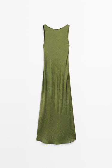 Flowing midi dress — GREEN 2