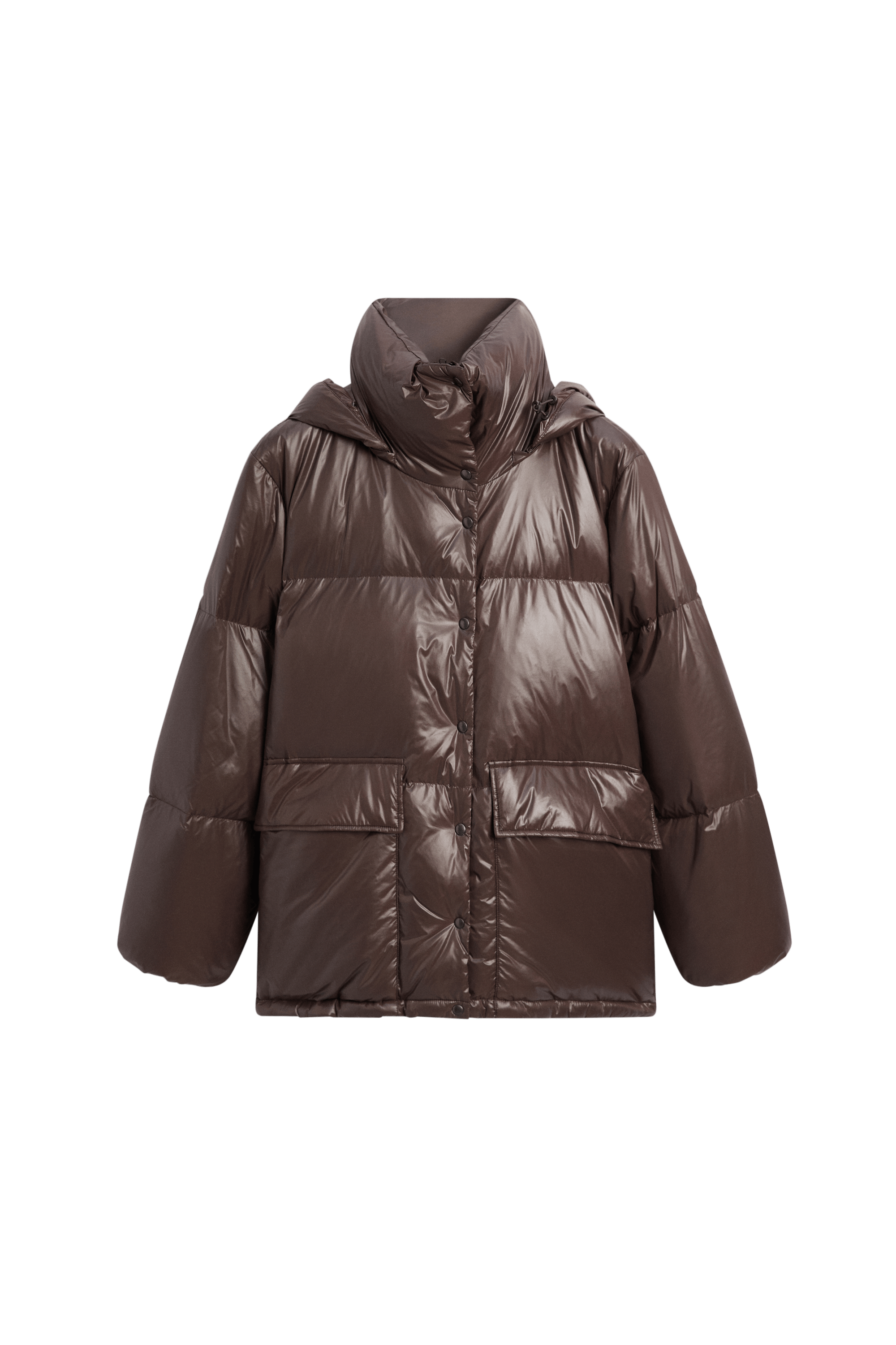 Massimo Dutti Dik yaka şişme mont görsel 2