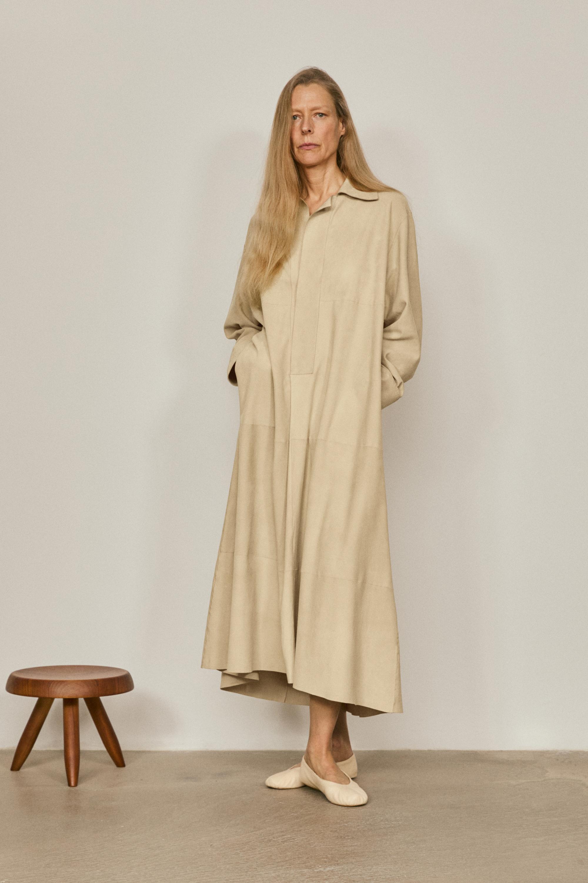 Suede leather tunic - LIMITED EDITION — Beige
