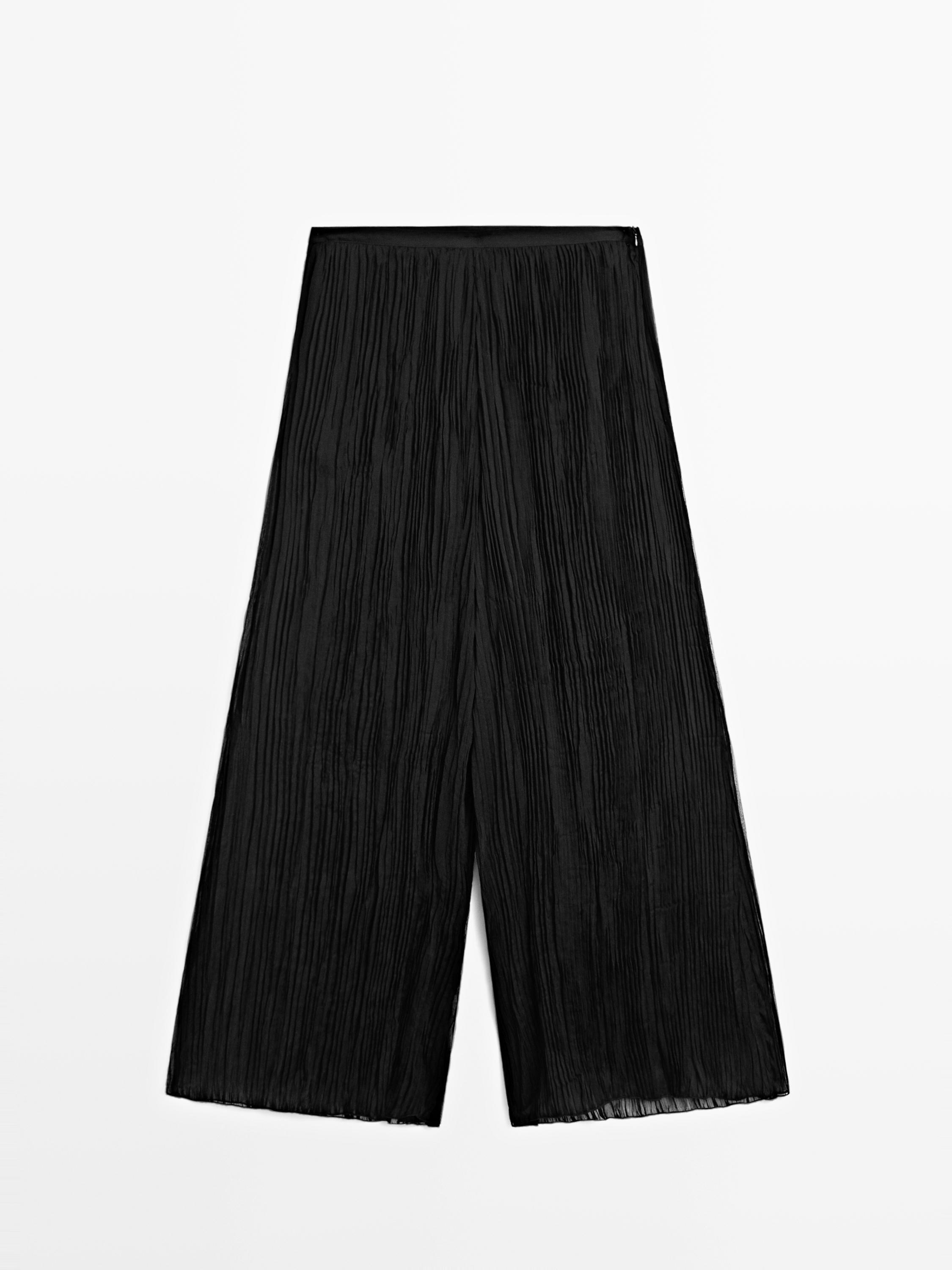 Pantalón ancho plisado