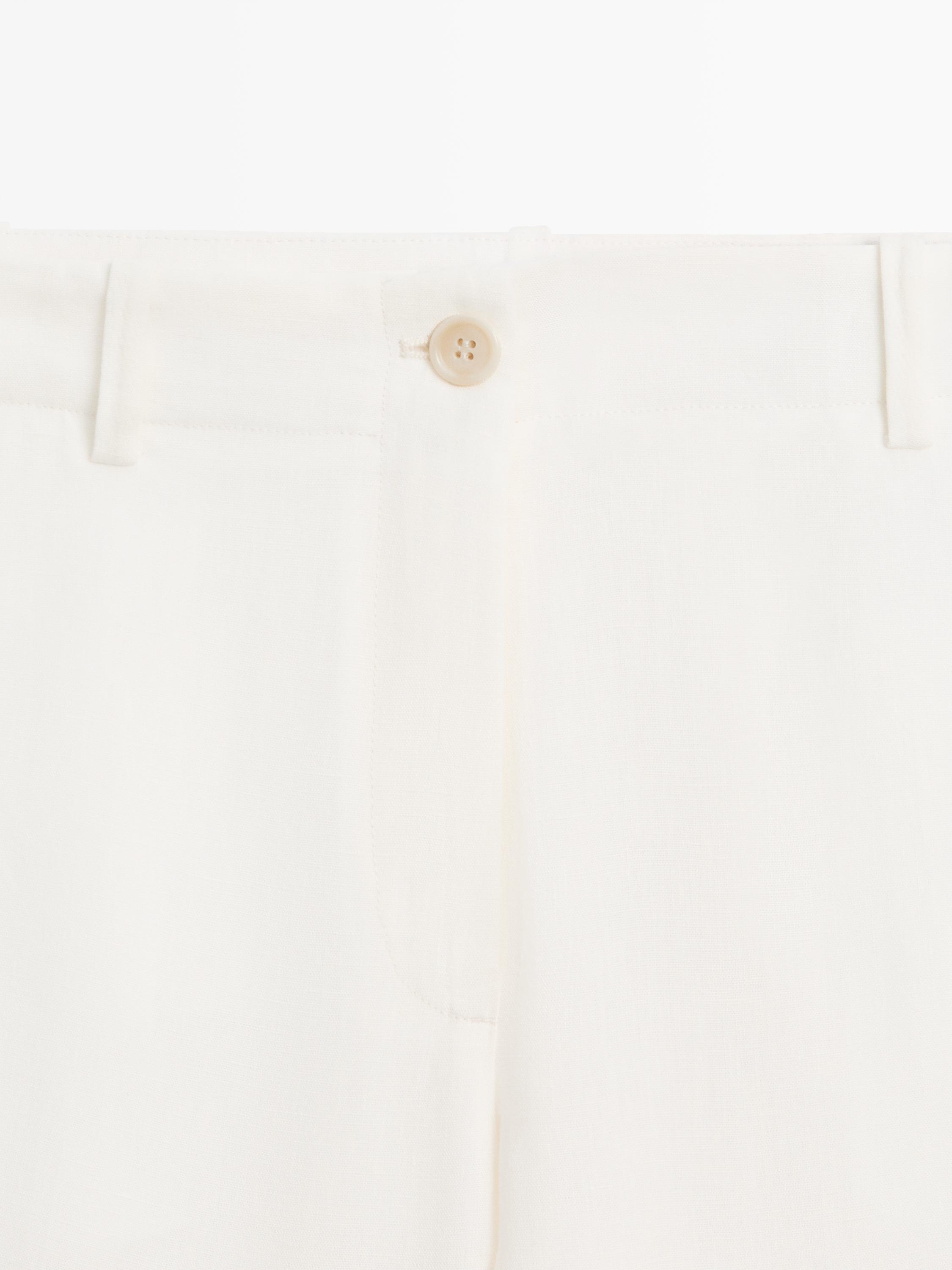 Linen suit trousers — Off white