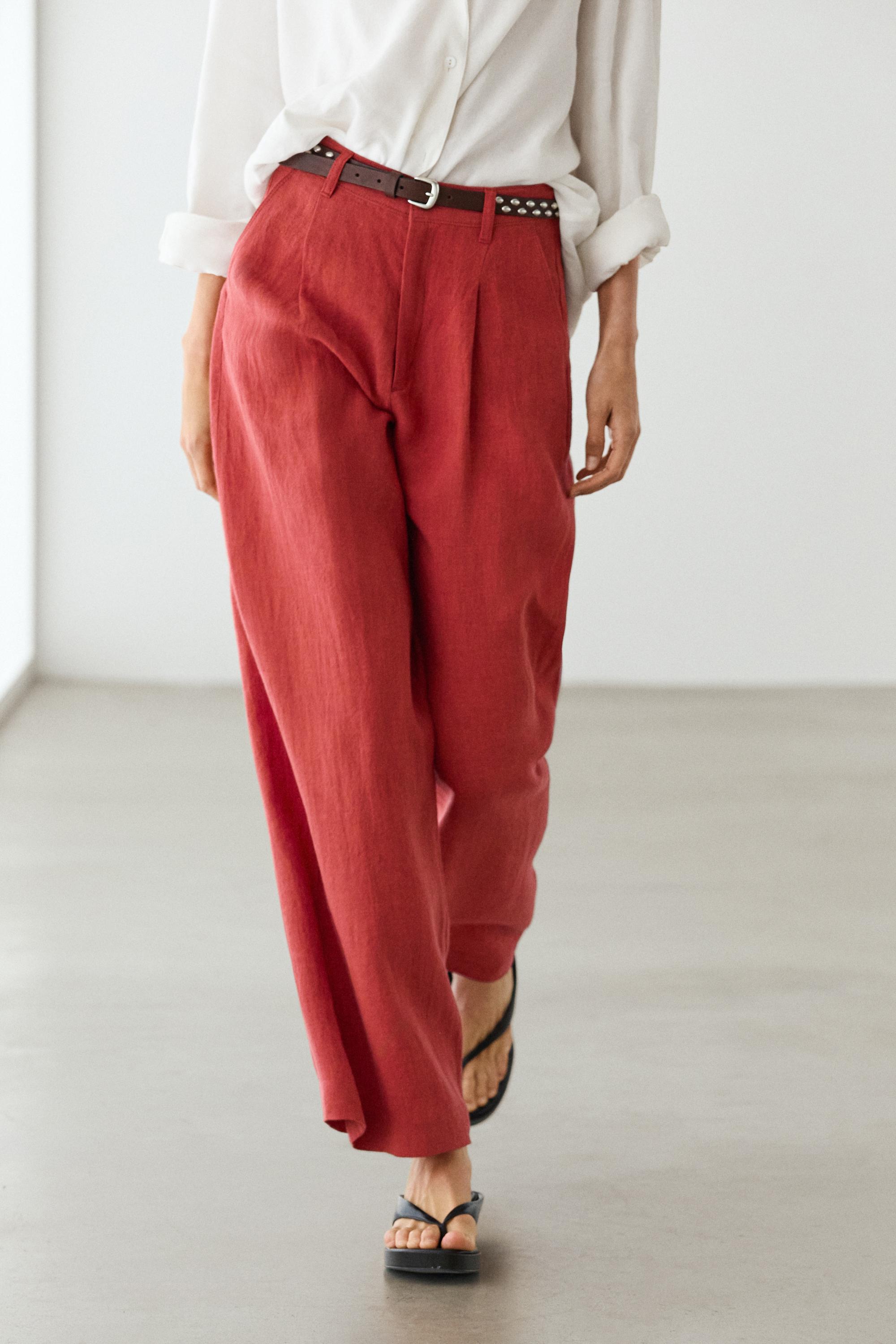 Loose-Fit-Hose aus Leinen