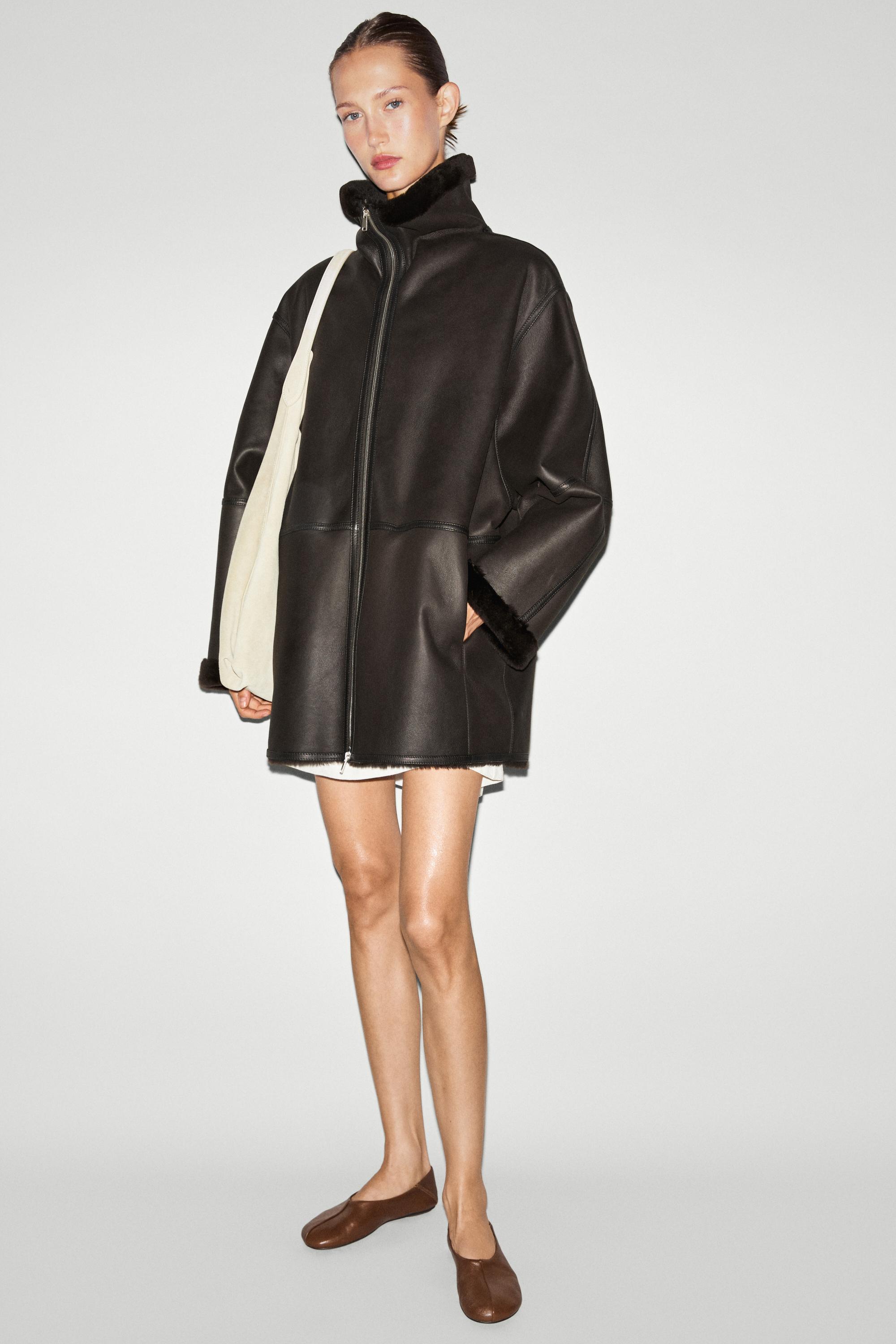 Double-faced lambskin fur coat — BROWN