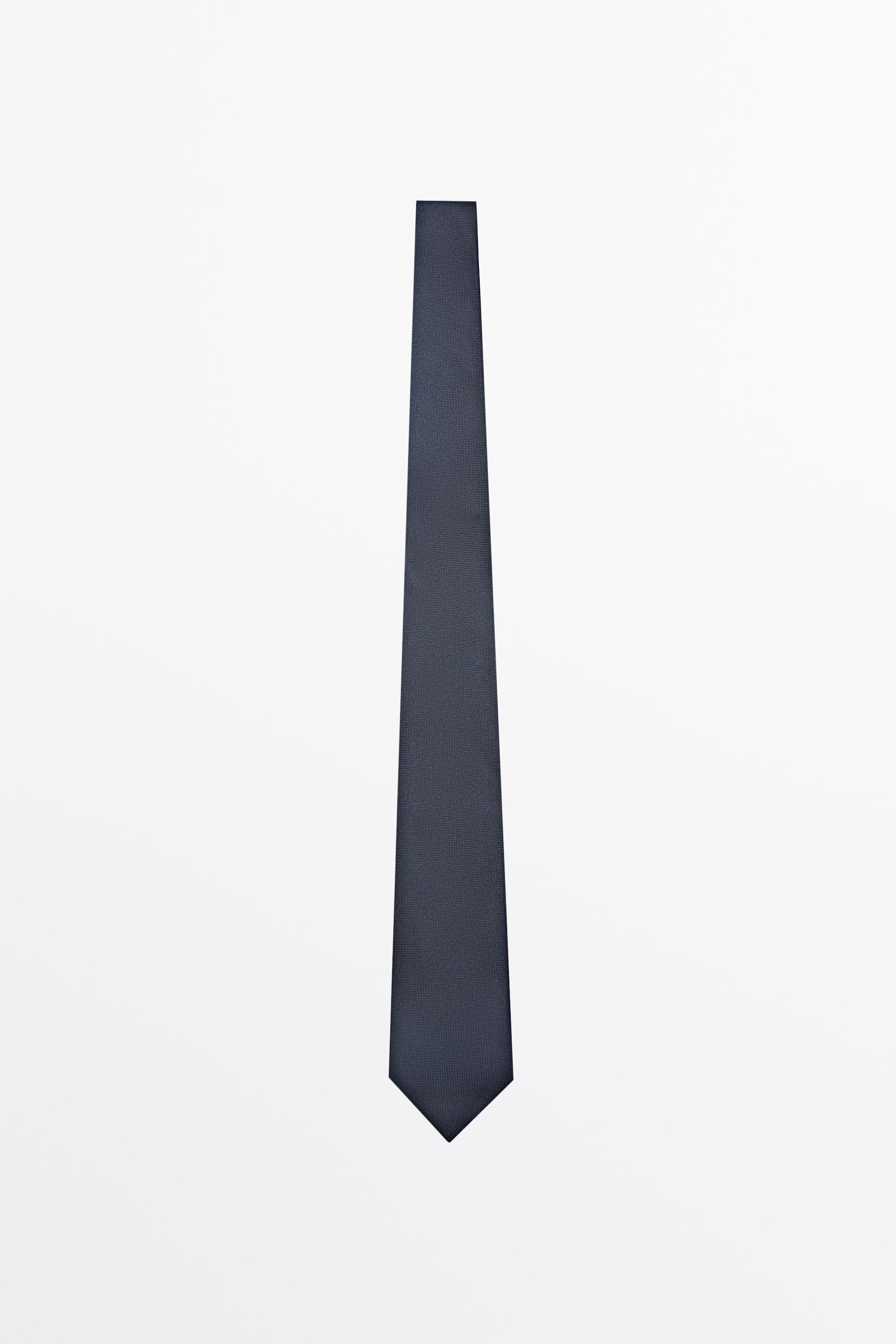 Cravate texturée 100% soie