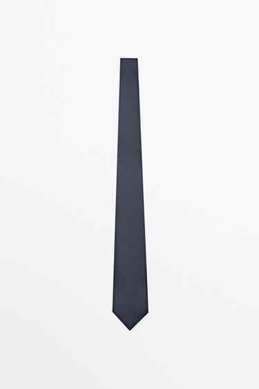 100% silk textured tie — NAVY BLUE 1