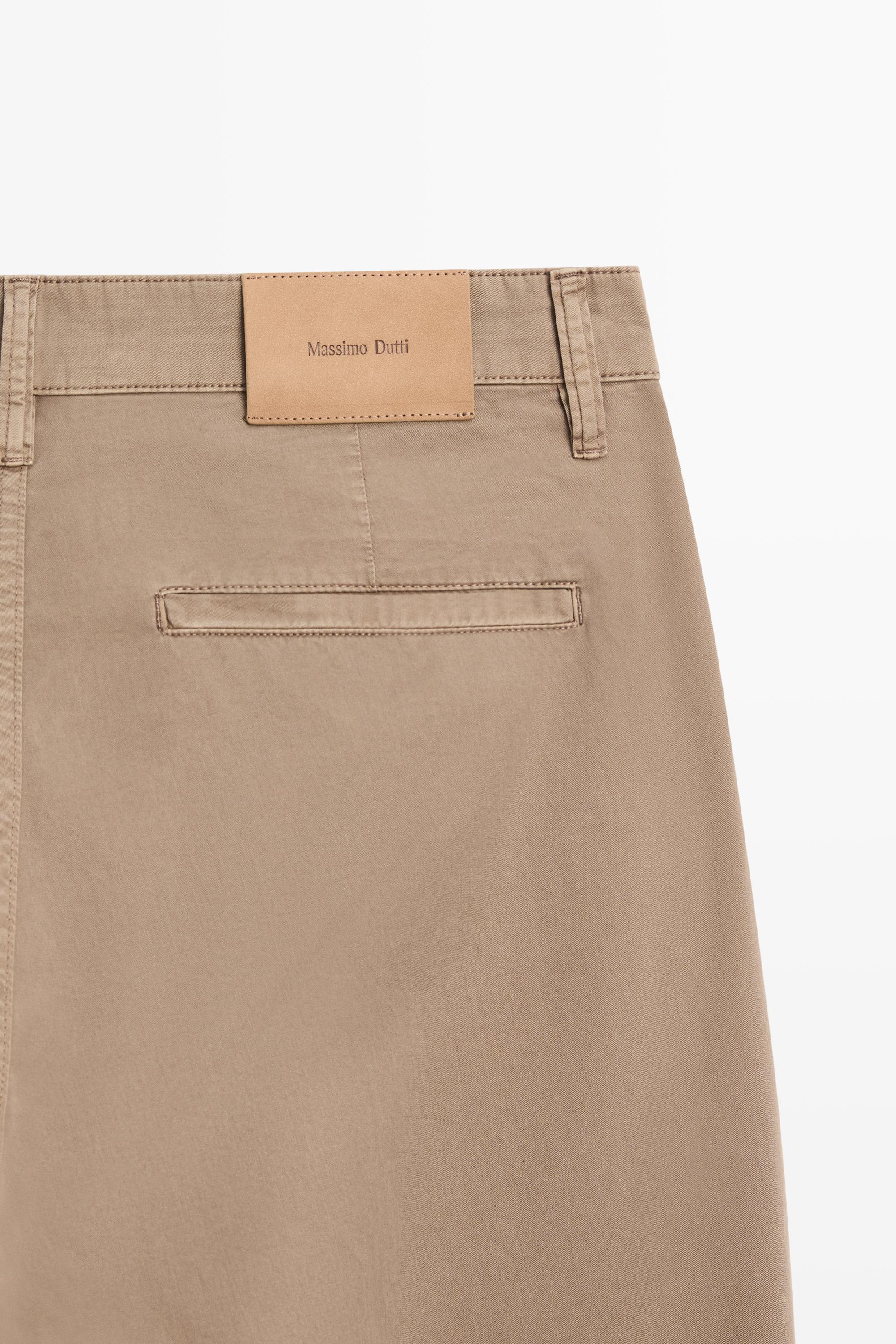 Barrel fit poplin denim-effect pants — OCHRE