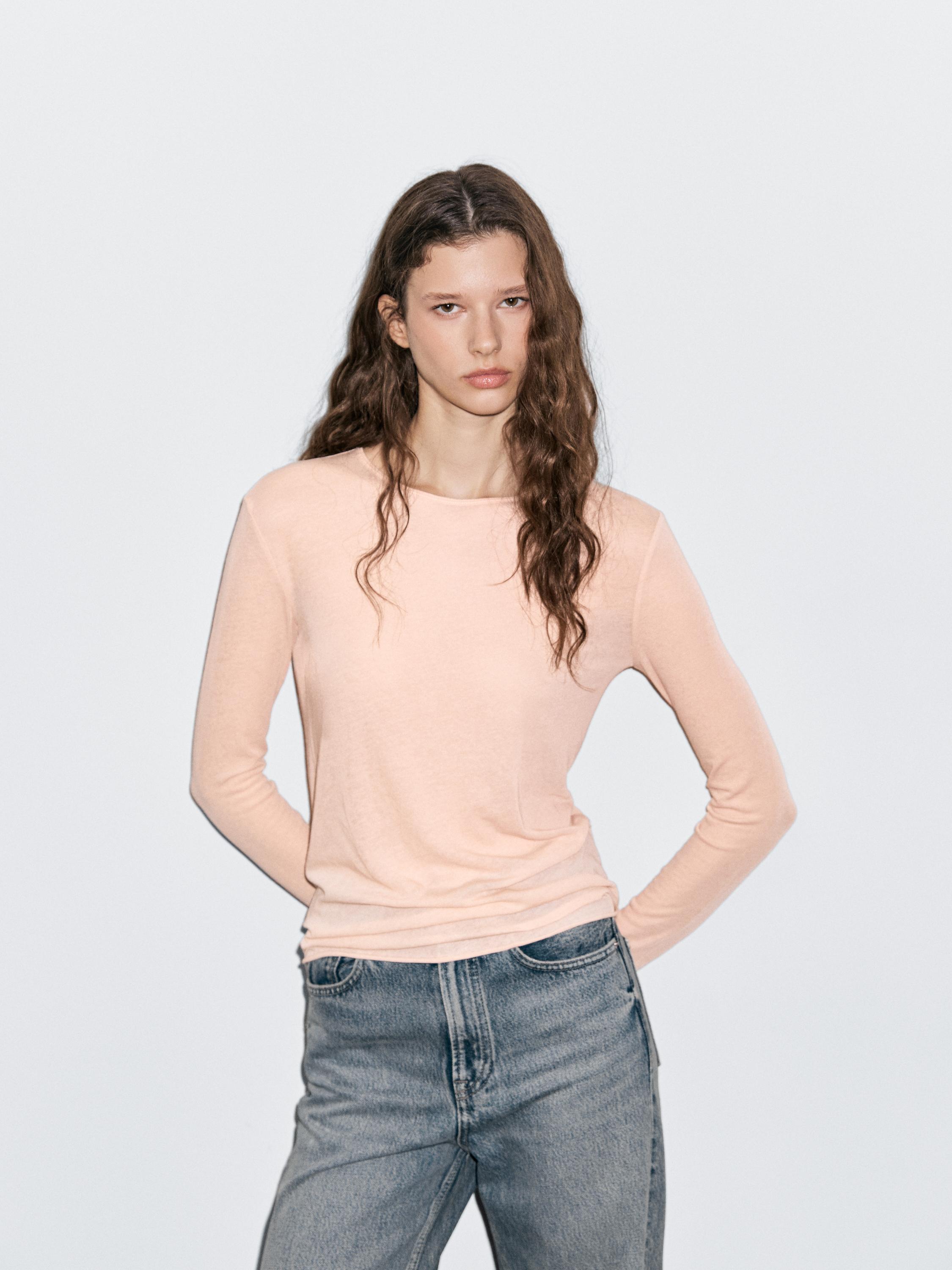 Lekka koszulka z długim rękawem