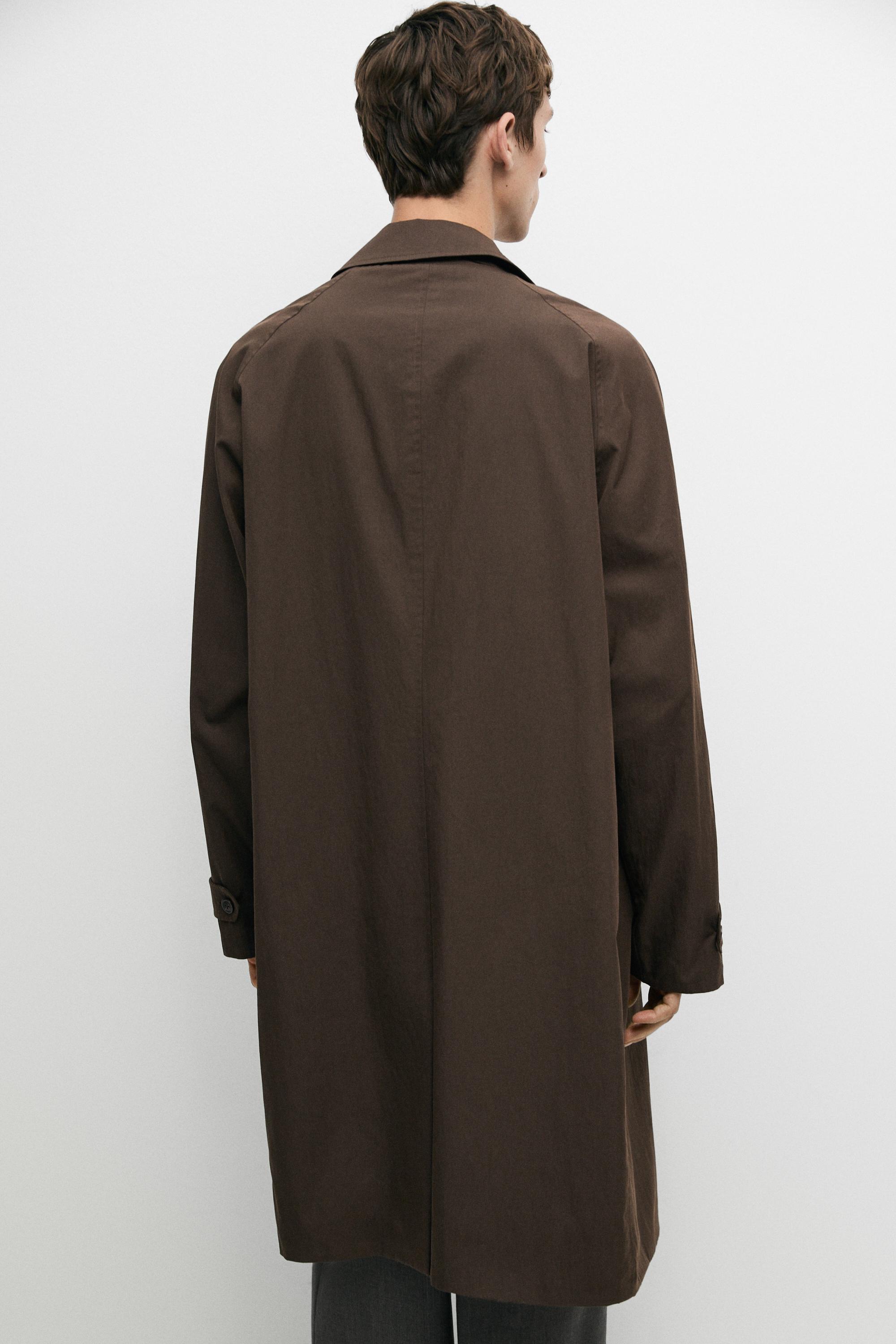 Long reversible trench coat — Chocolate