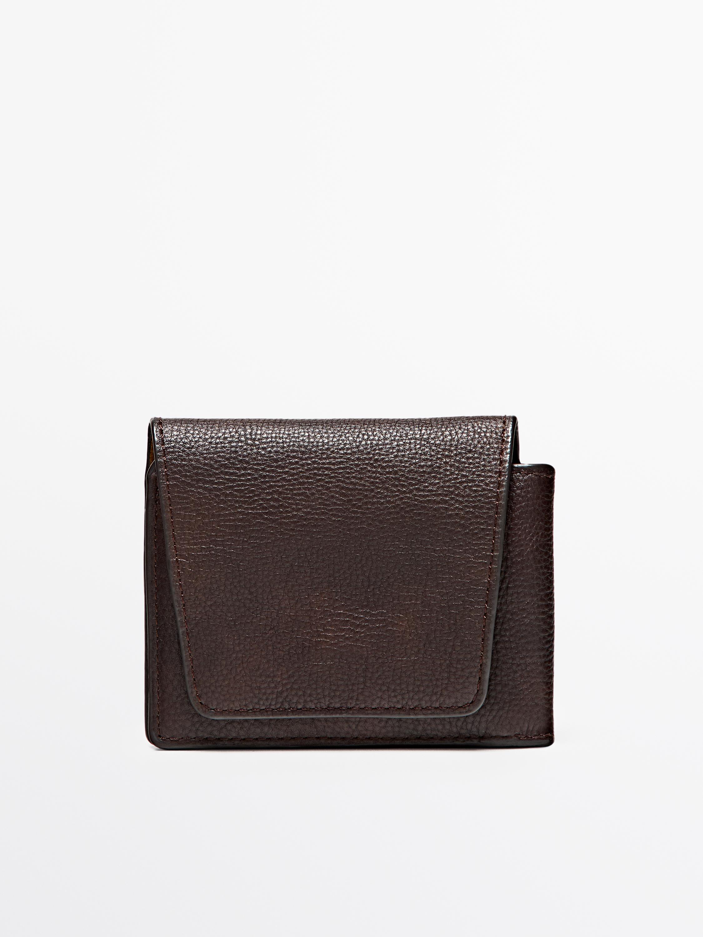 Nappa leather wallet — BROWN
