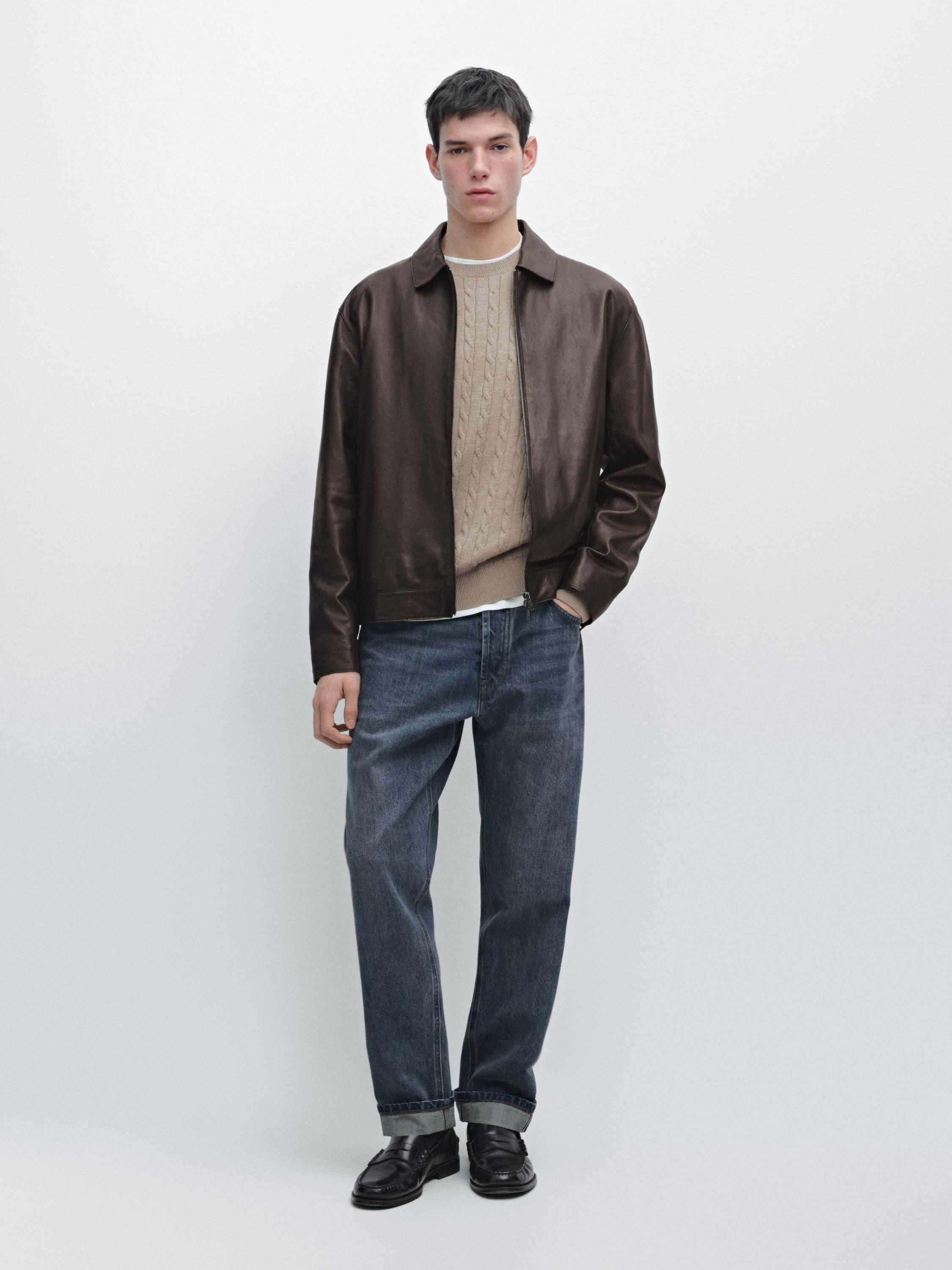 Nappa sheepskin jacket — BROWN