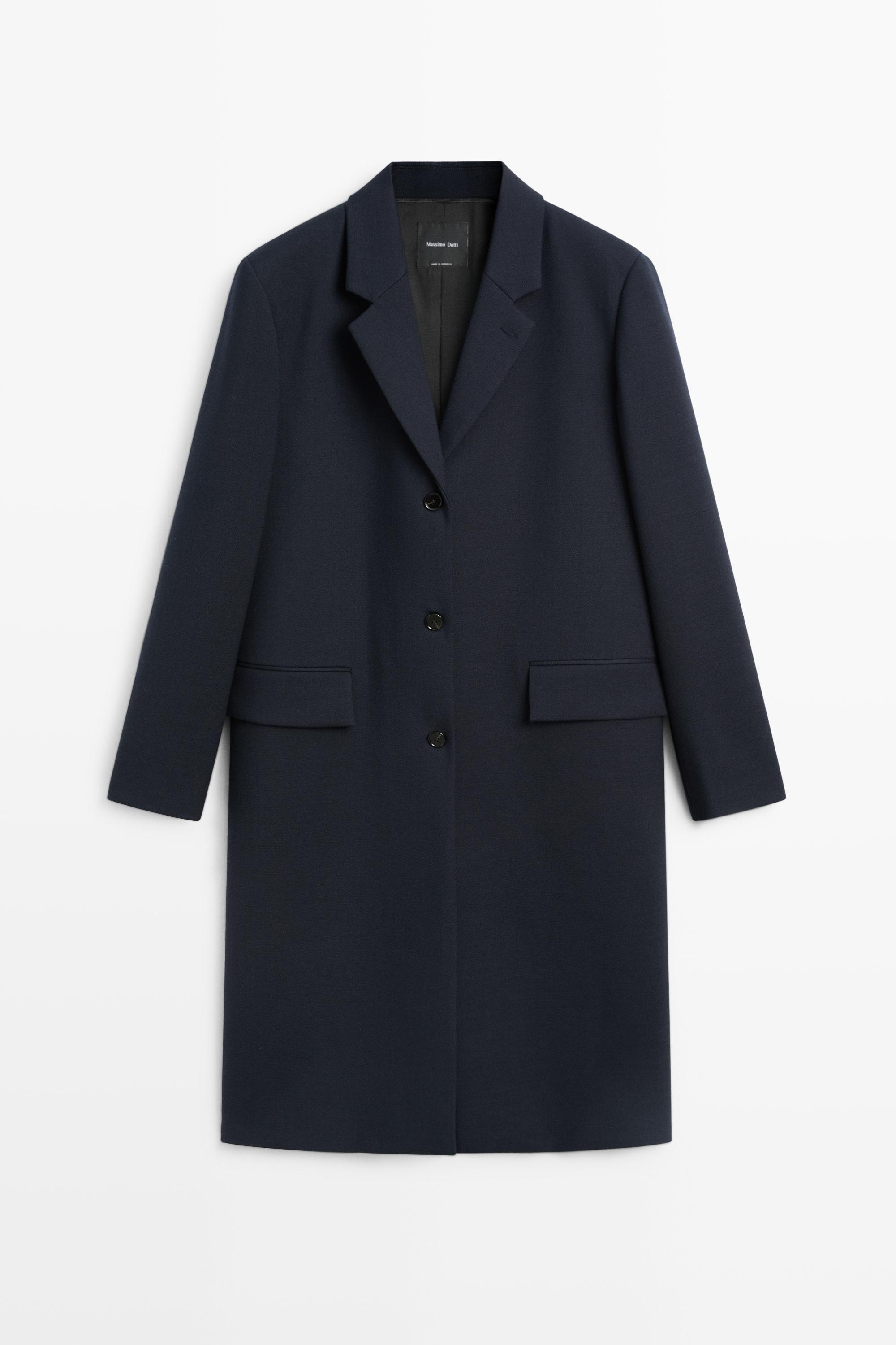 Wool blend coat