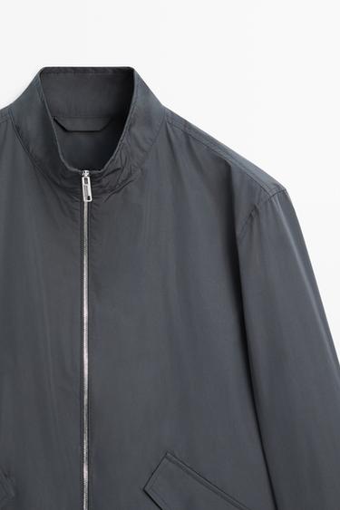 High neck jacket with pocket details — DARK GREY 4