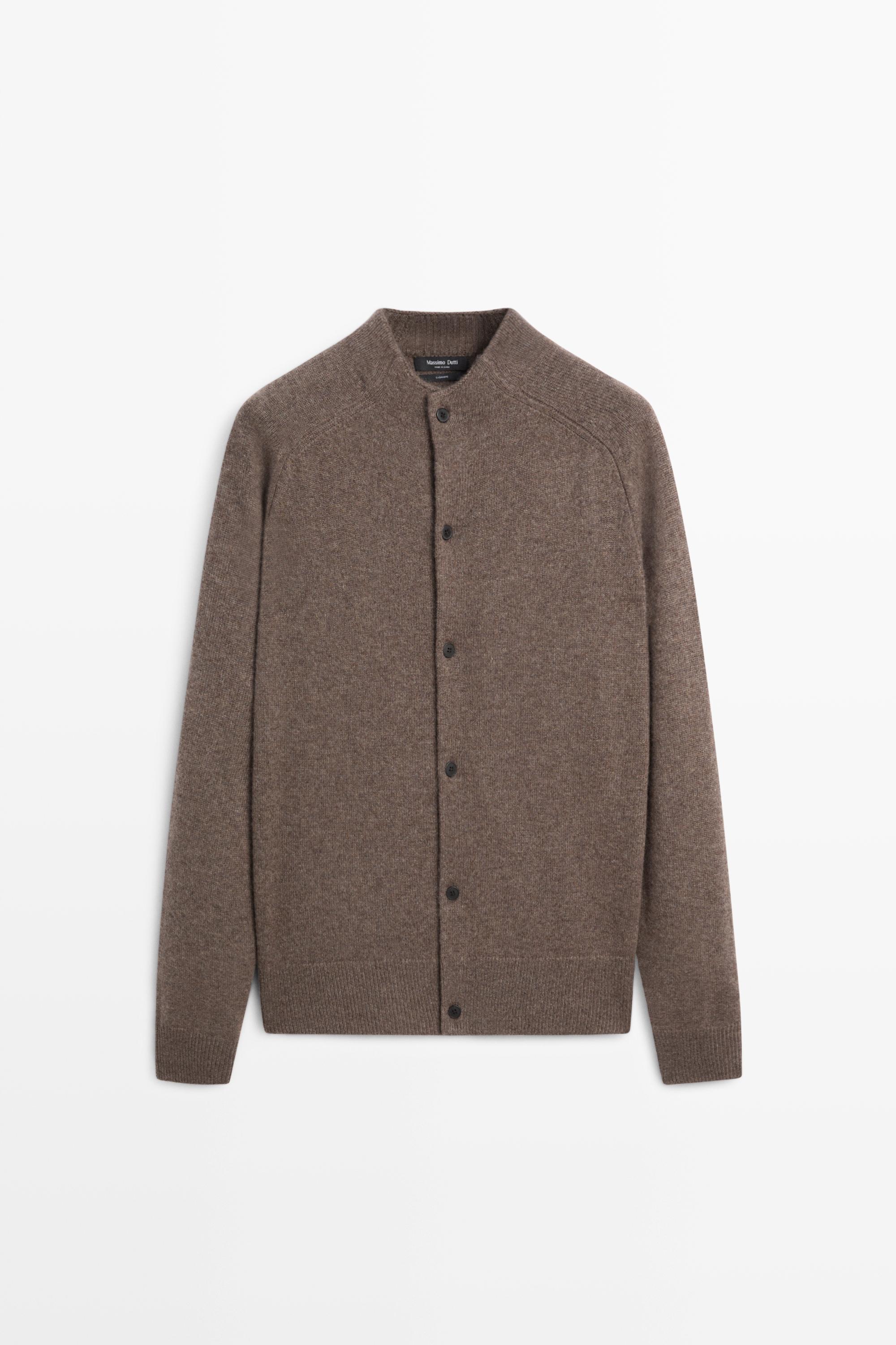 Cárdigan bomber punto 100% cashmere