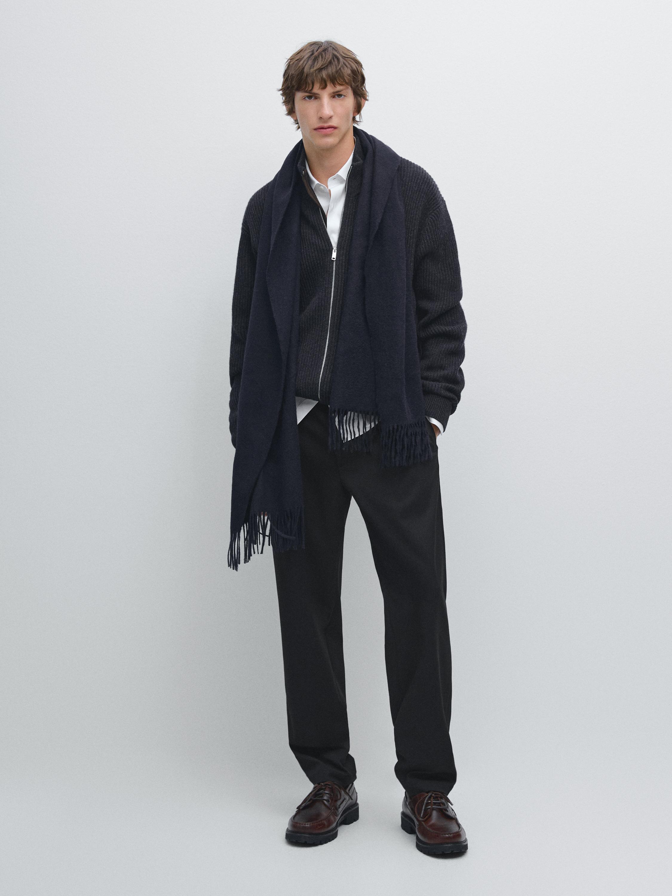 Cárdigan bolsillos cremallera detalle contraste