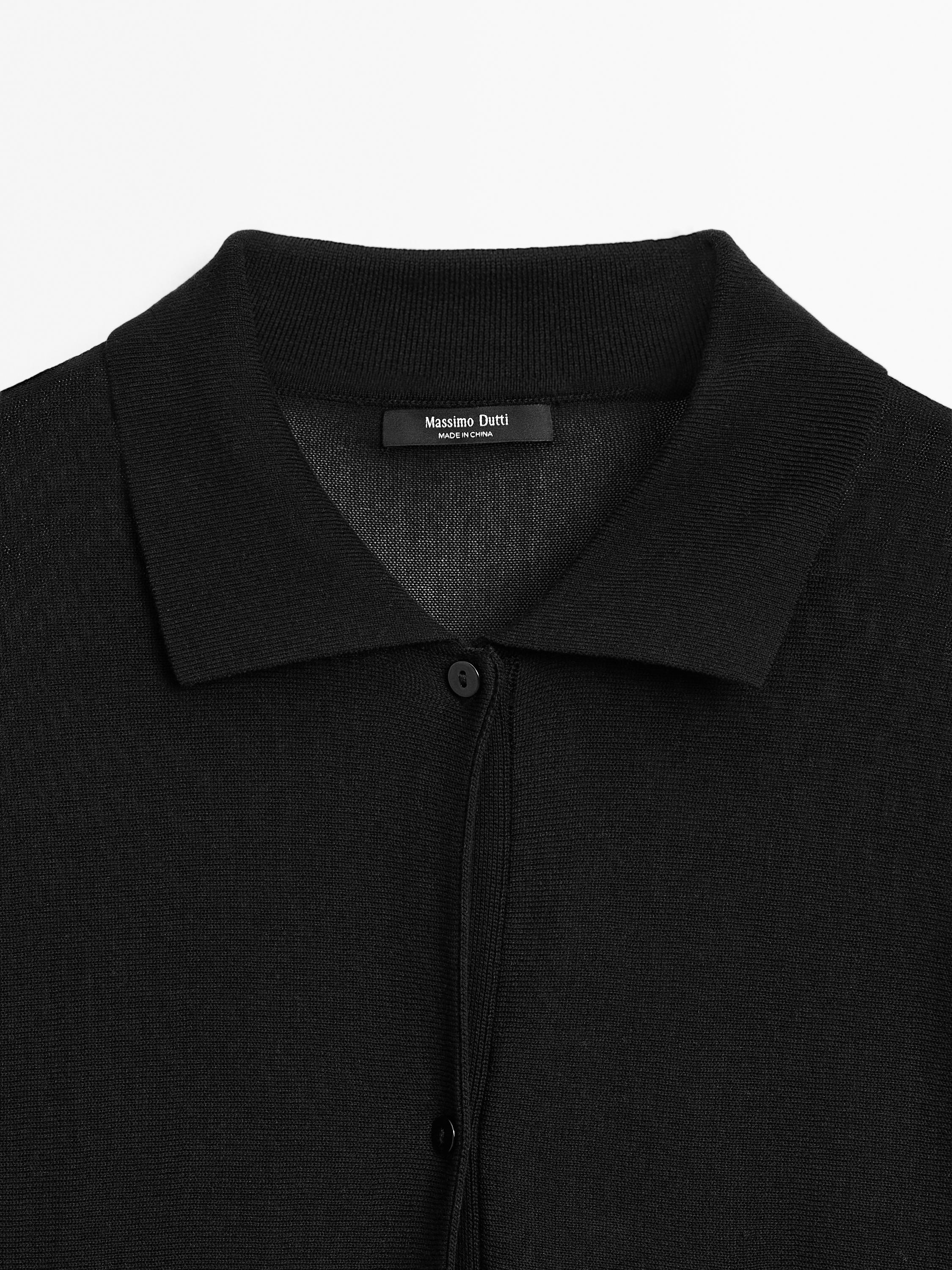 Flowing cape-style polo shirt