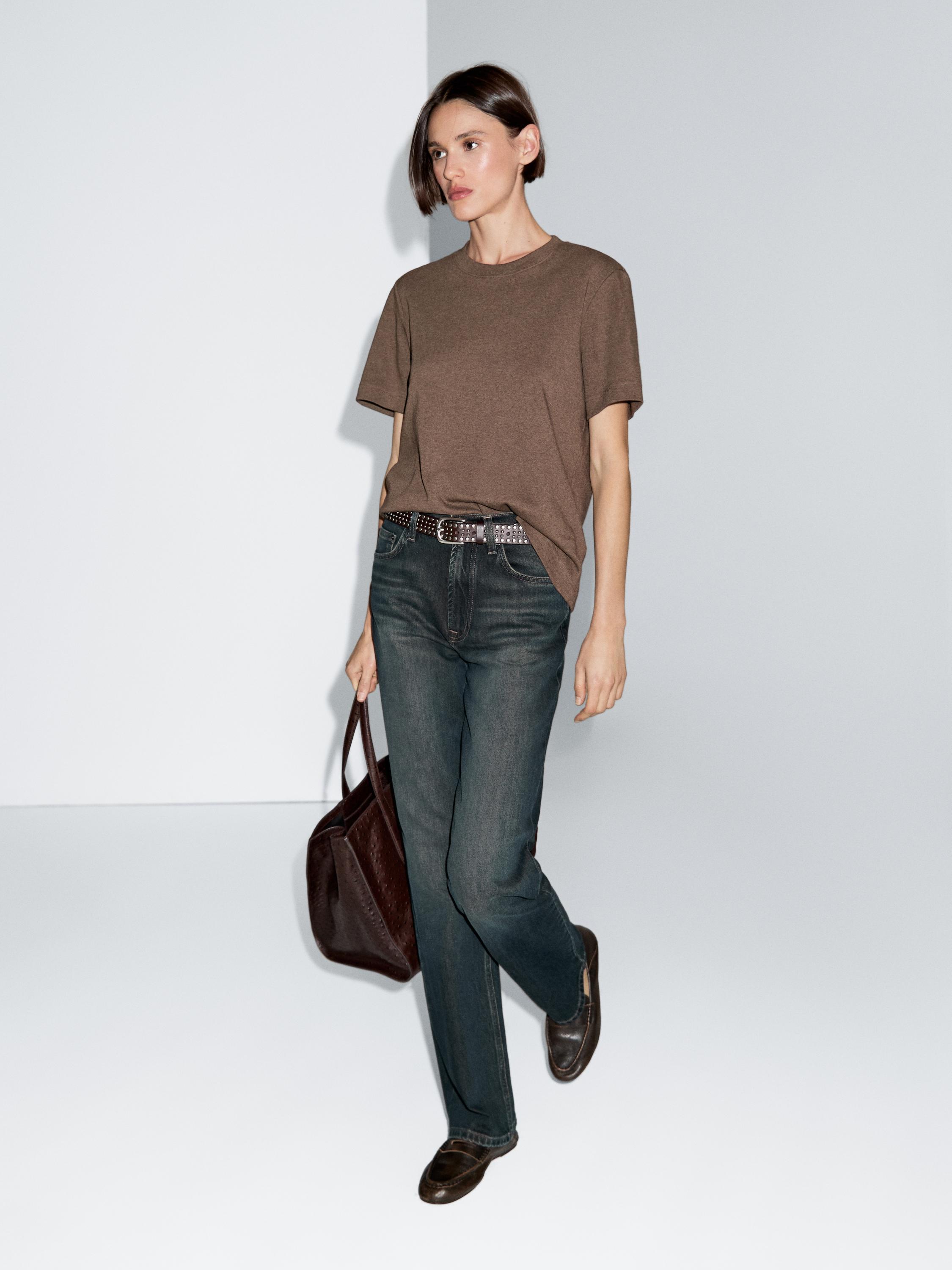 100% cotton interlock crew neck T-shirt