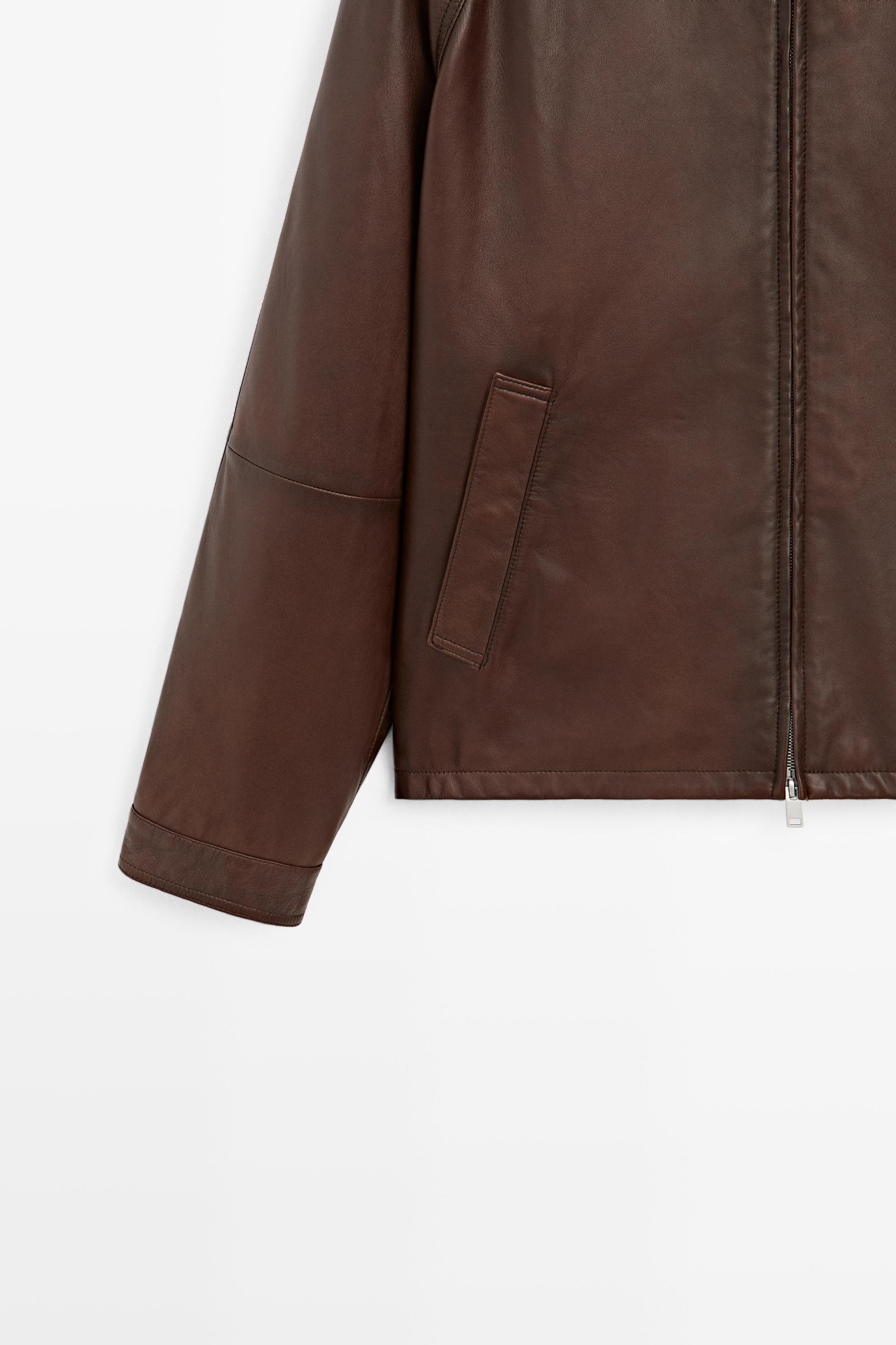 Men's Leather Jackets - Massimo Dutti - GB