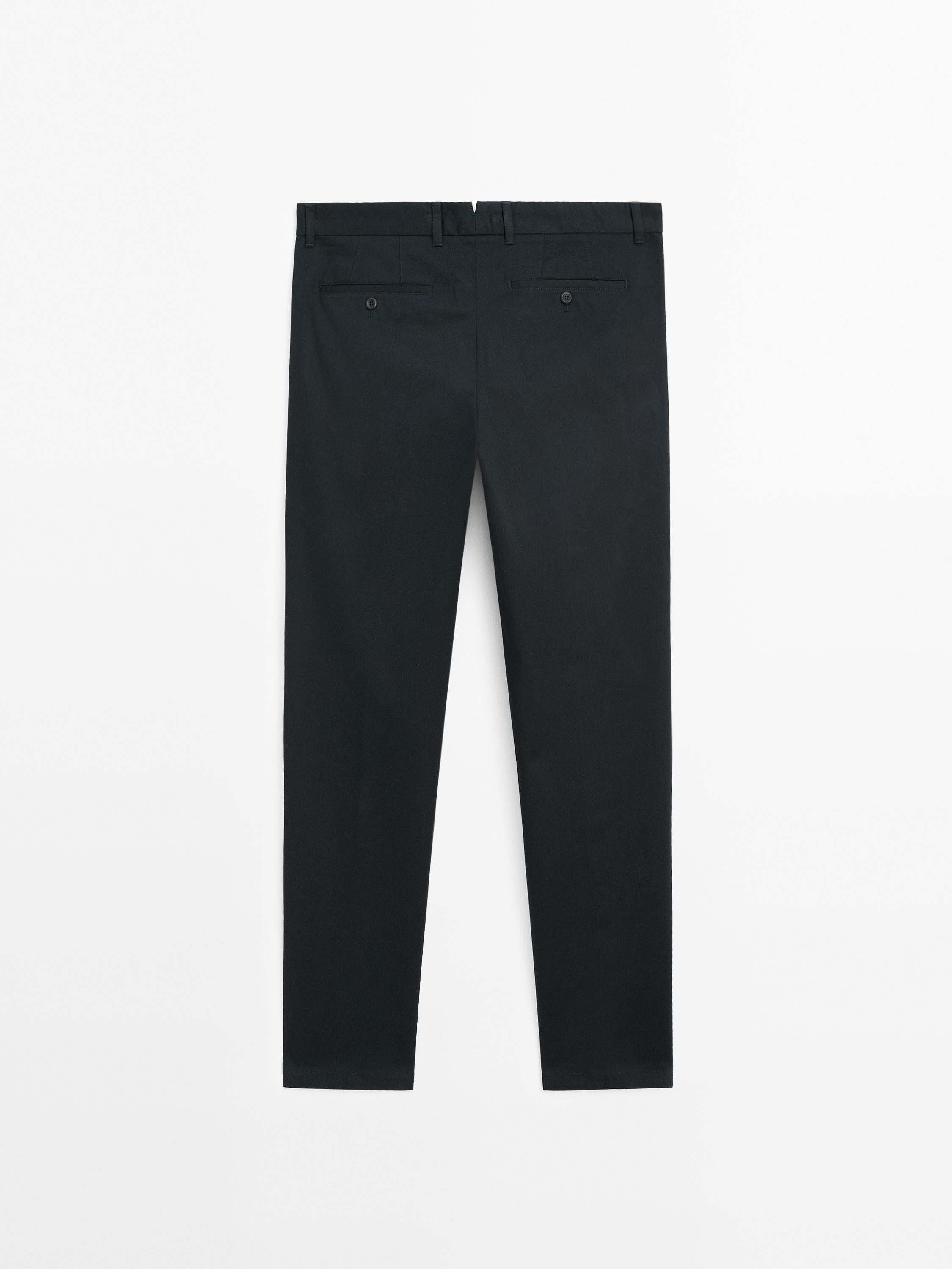 Pantalón slim fit confort mezcla algodón