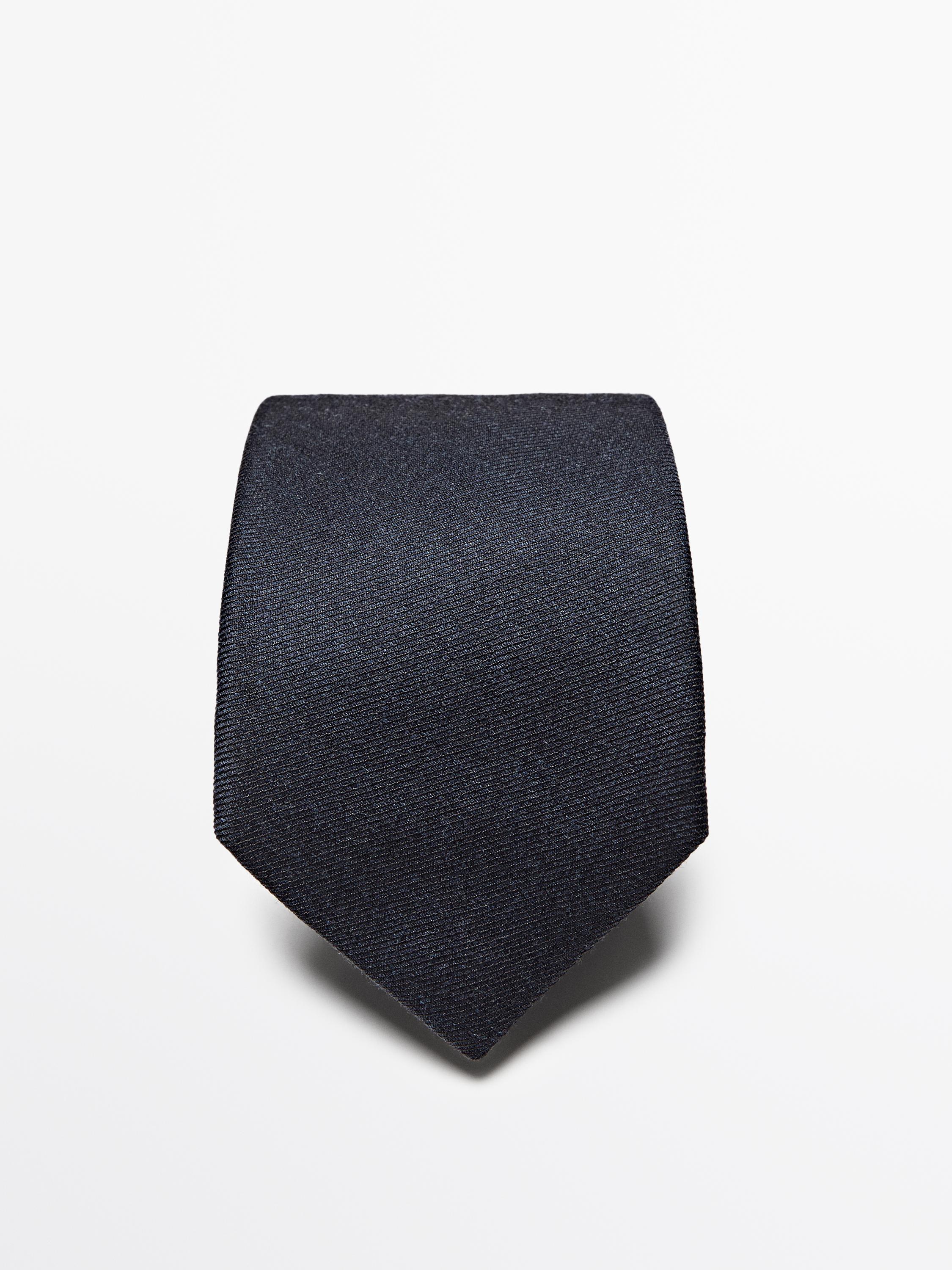 Corbata estructura mezcla lana