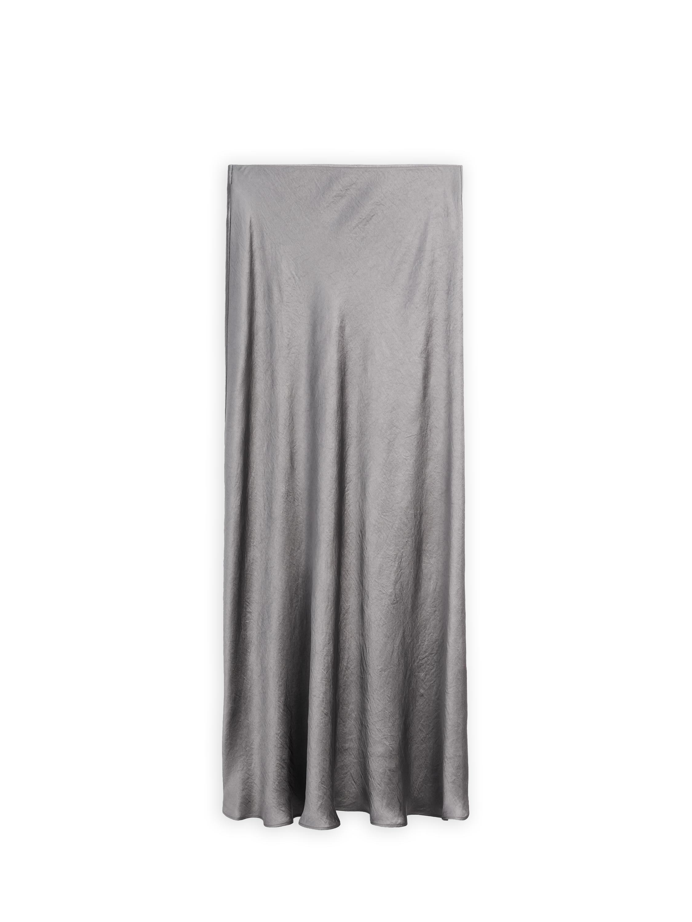 ★ Massimo Dutti★ Printed semi long skirt with shirring de Printed midi skirt with fabric detail · Chocolate · Smart