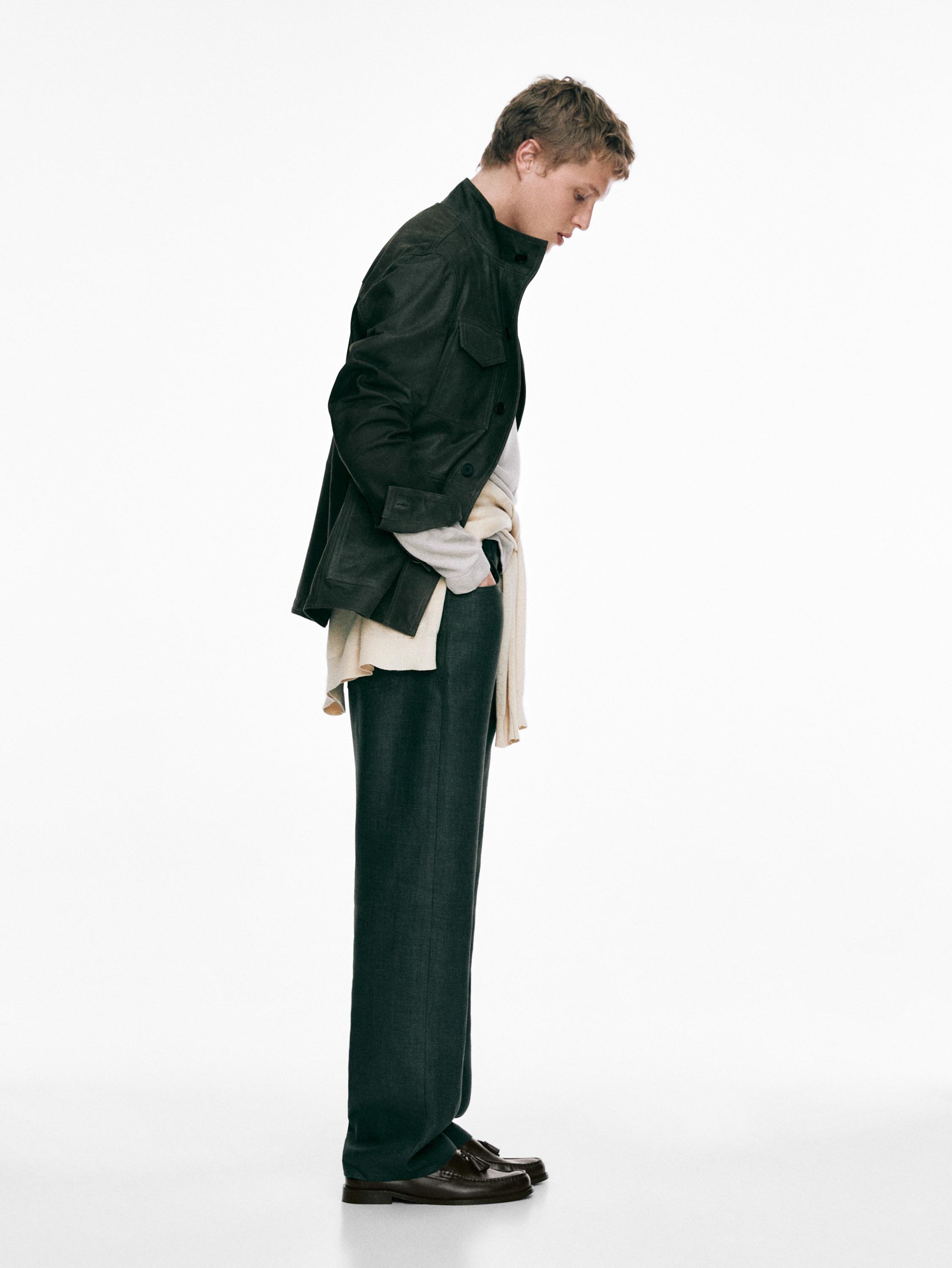 Soft oiled leather loafers with tassels — TAN