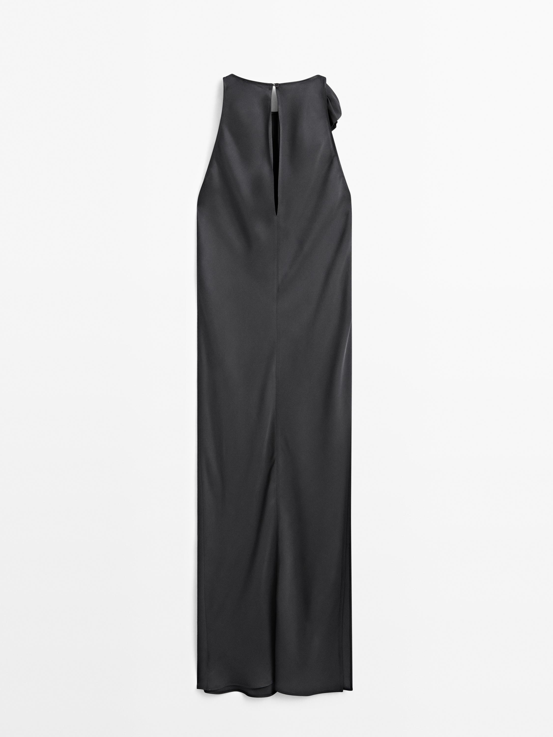 Halter midi dress with floral detail - Studio