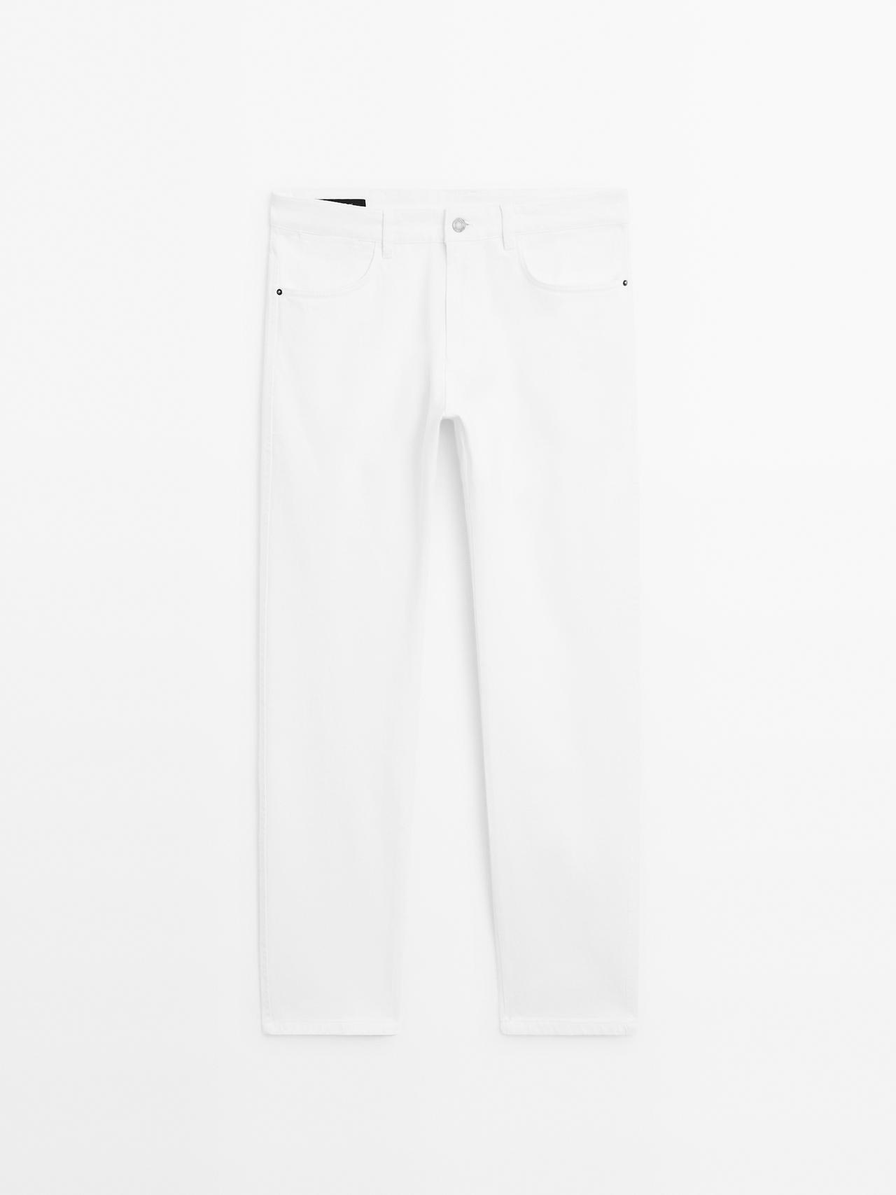 Massimo Dutti - Herre - Slim Fit Jeans - Hvid - 32