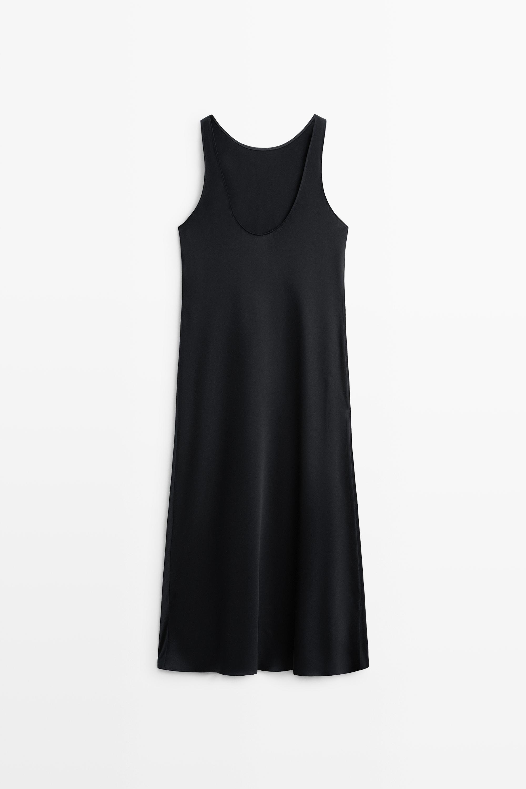 Crinkle satin midi dress