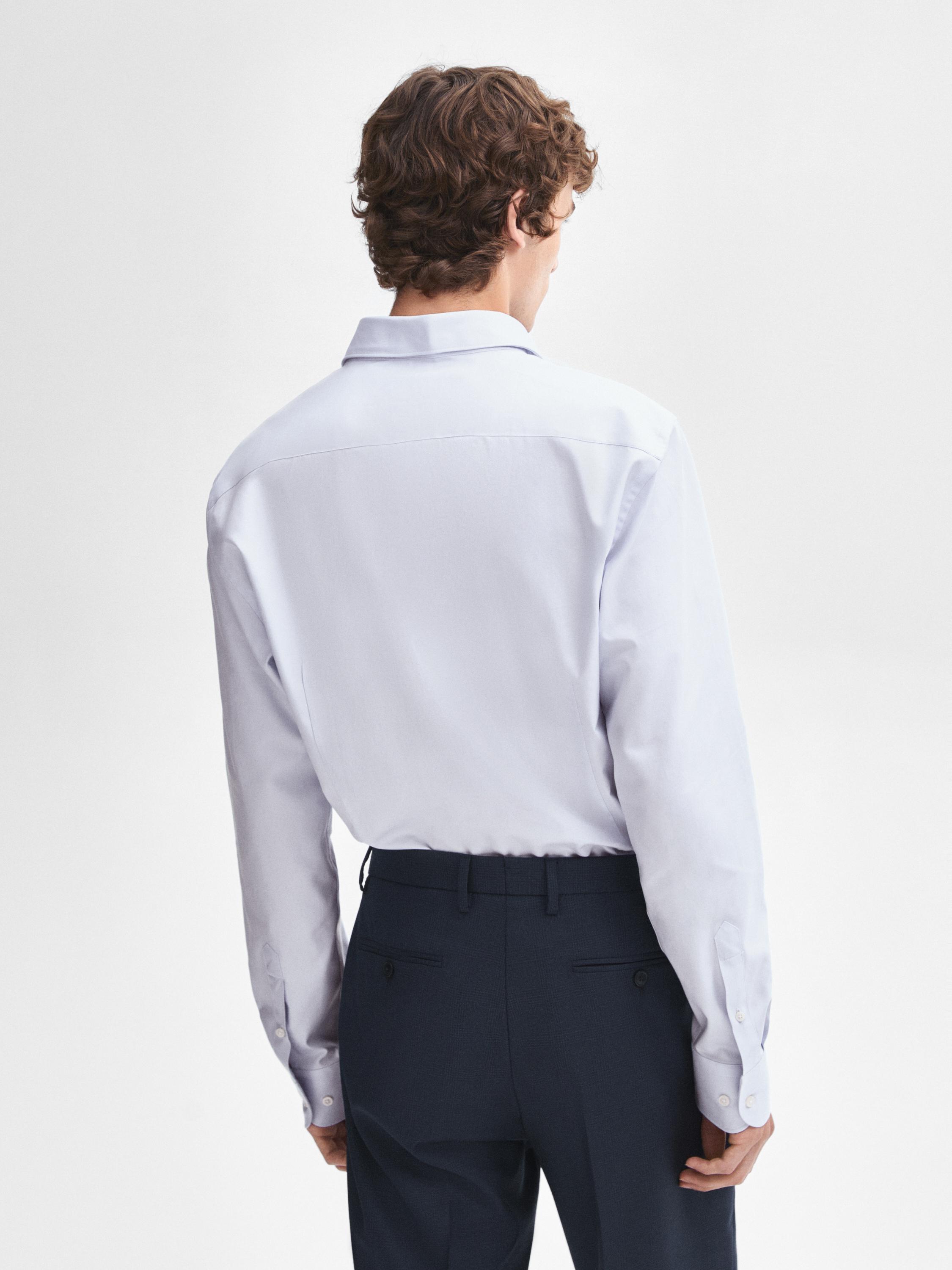 Camisa slim fit 100% algodão