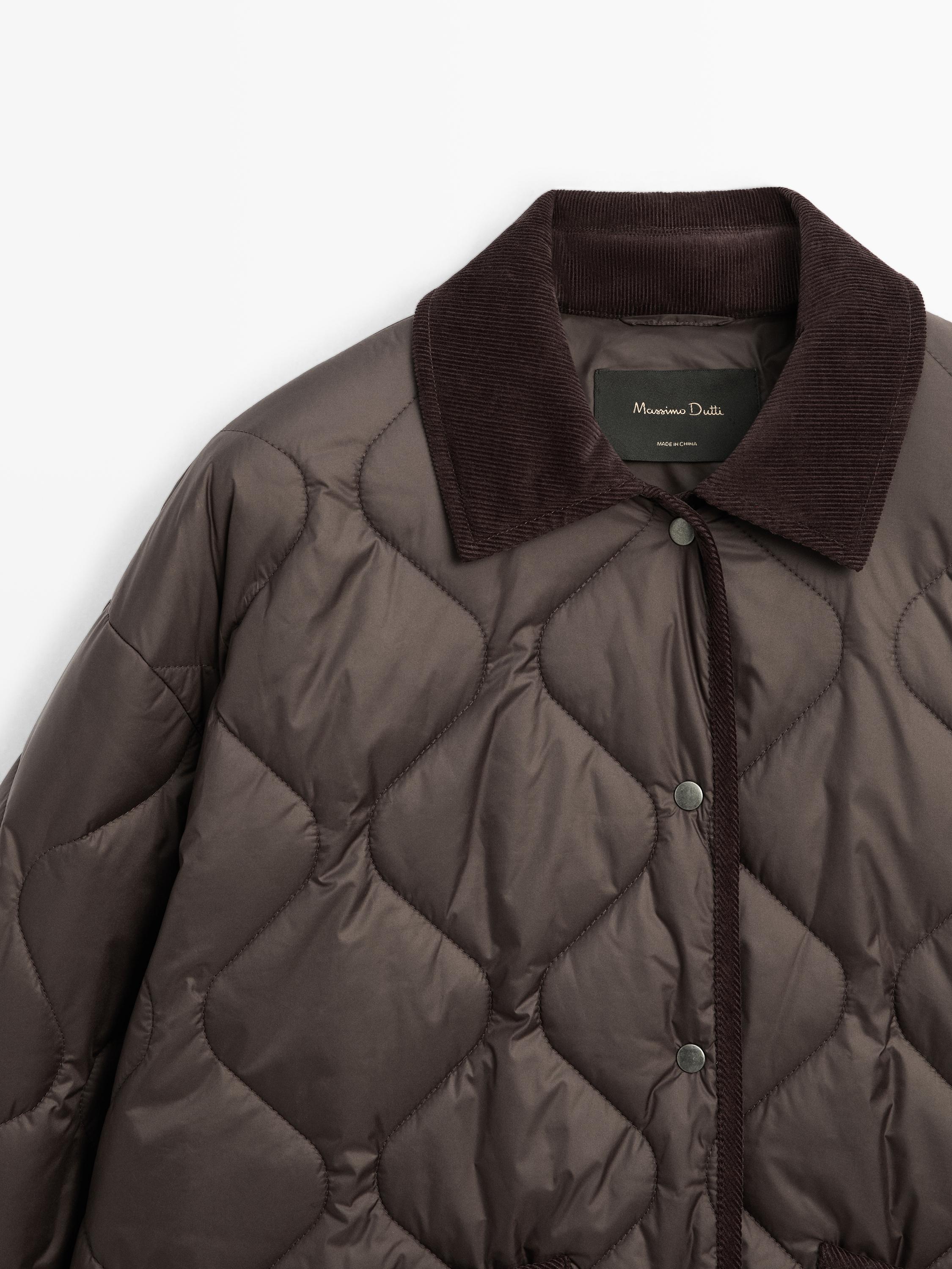 Lightweight jacket with corduroy details