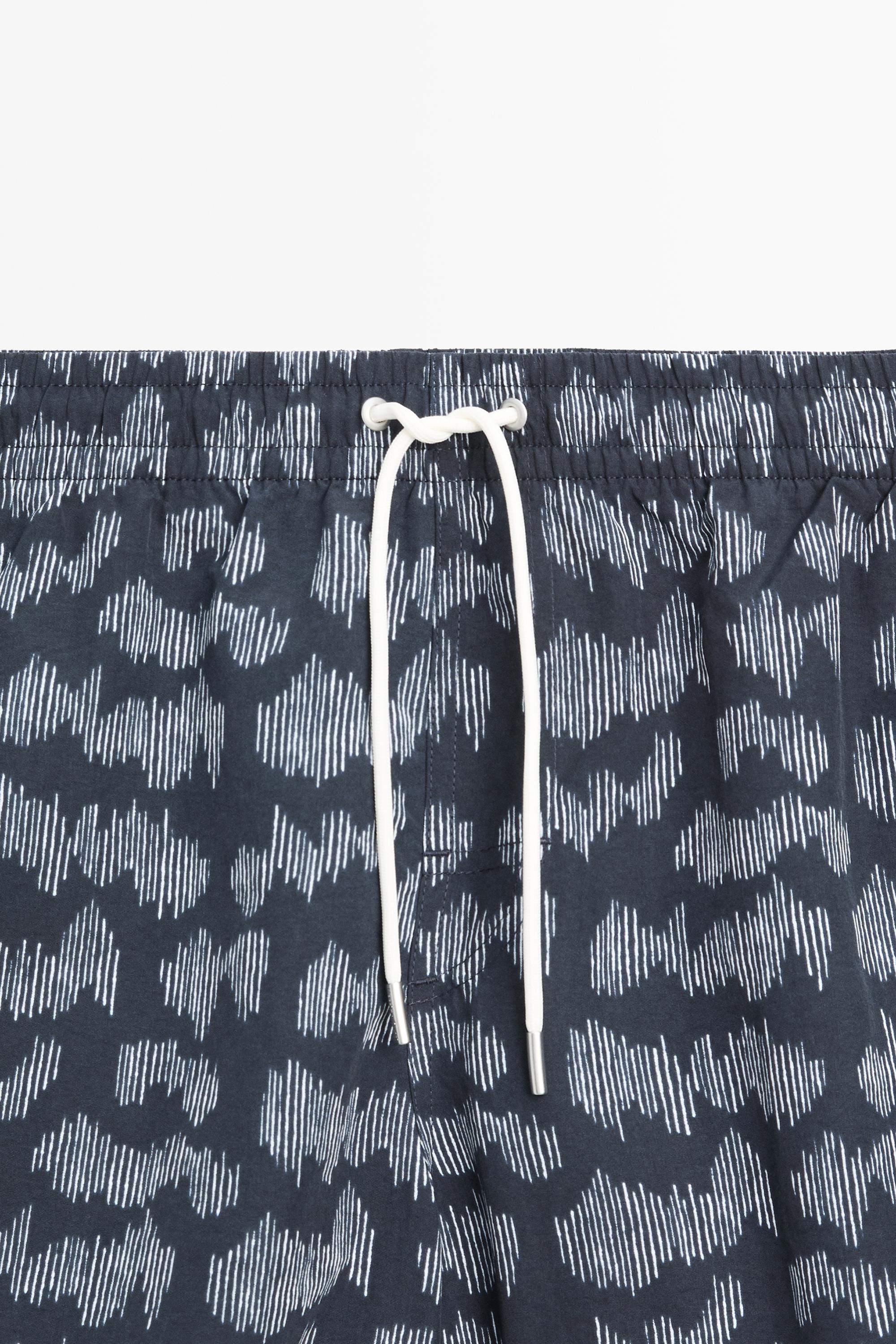 Printed swimming trunks — NAVY BLUE