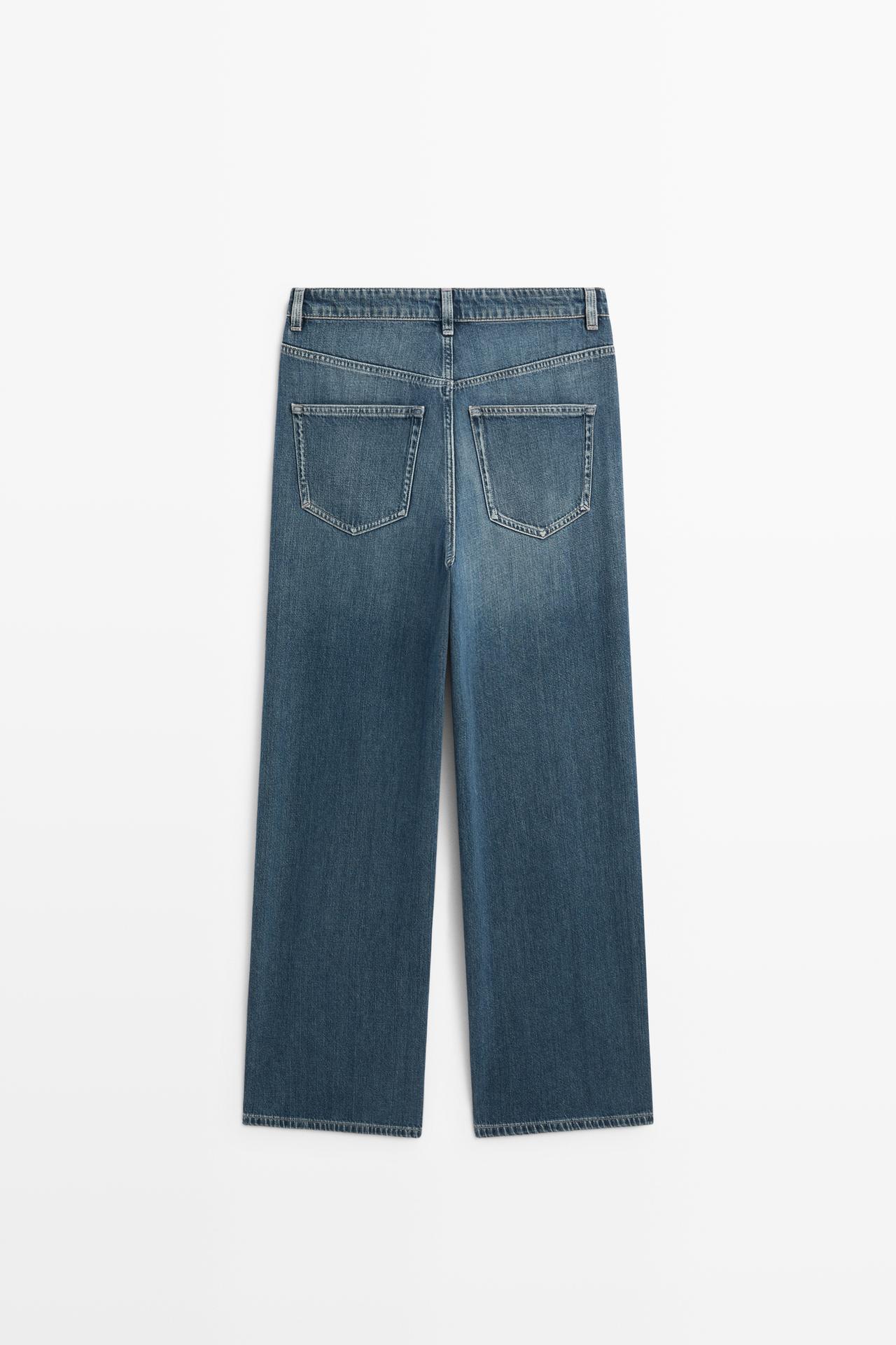 Relaxed wide-leg jeans — MEDIUM BLUE