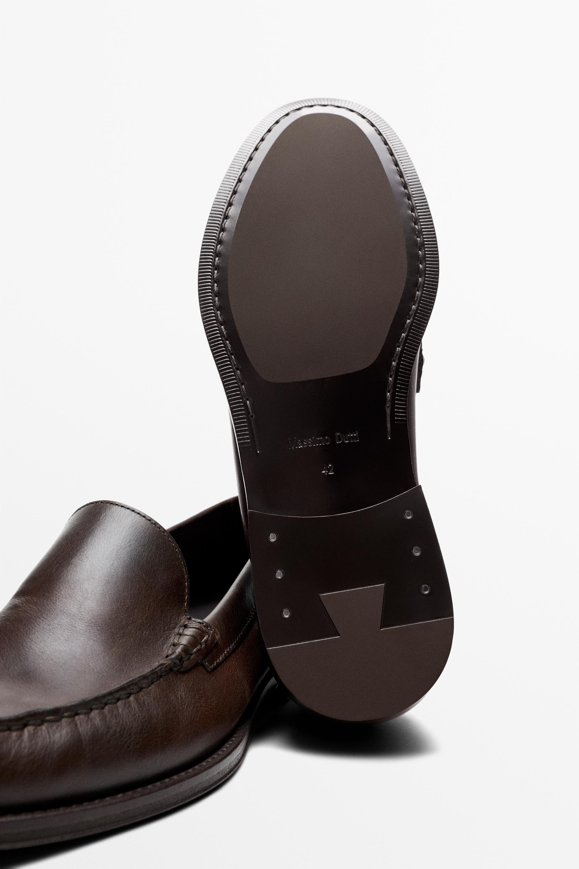 Oiled leather loafers — TAN