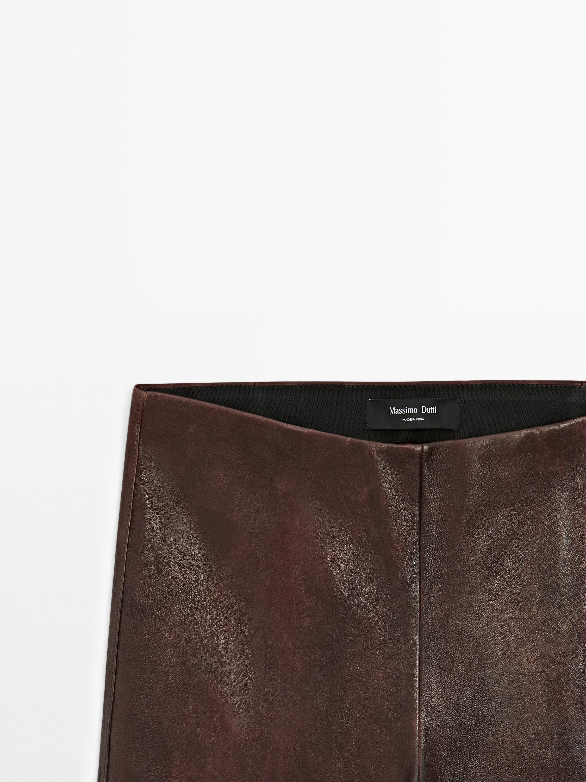 Schlaghose aus Nappaleder