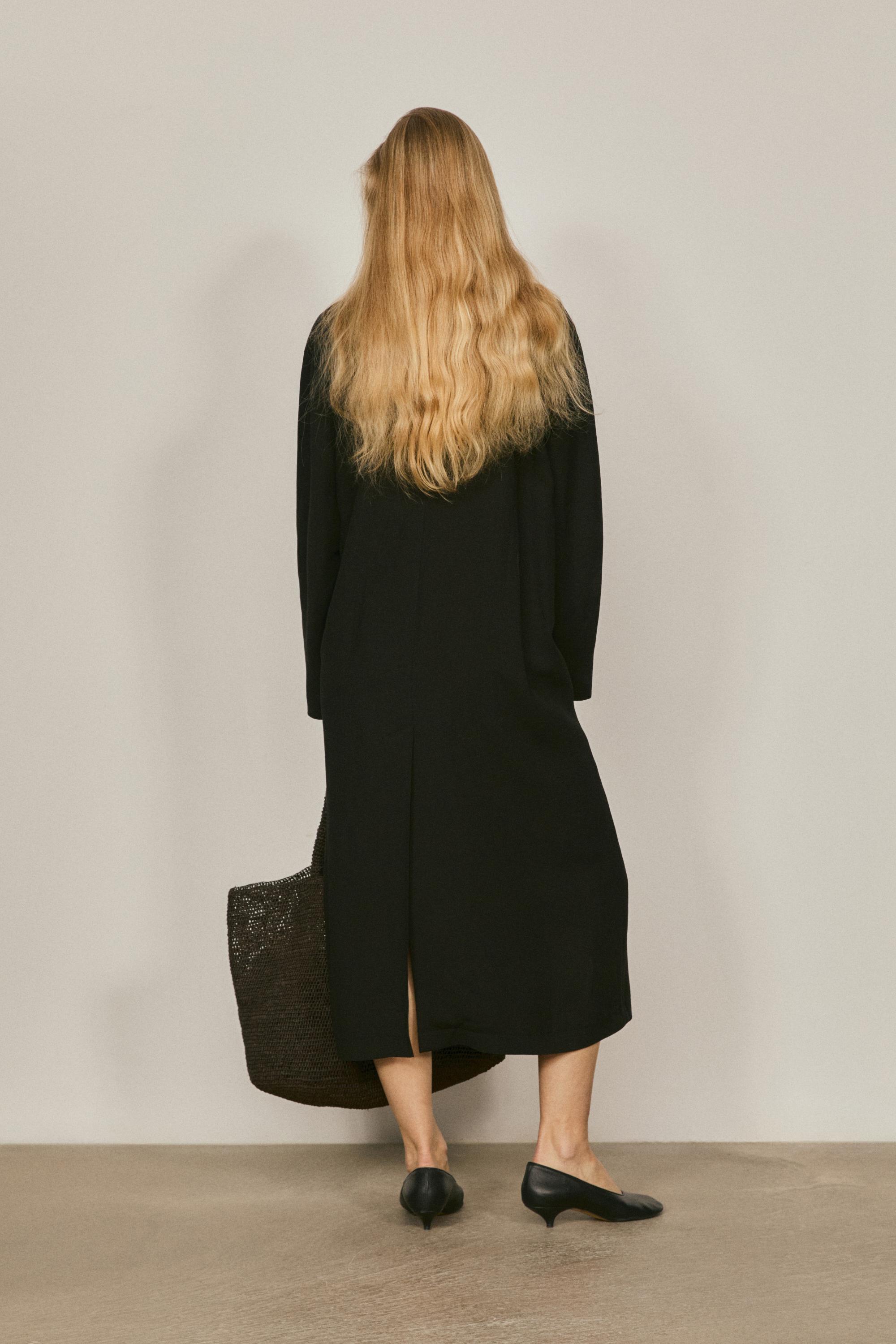 Long double-breasted trench coat - LIMITED EDITION — BLACK