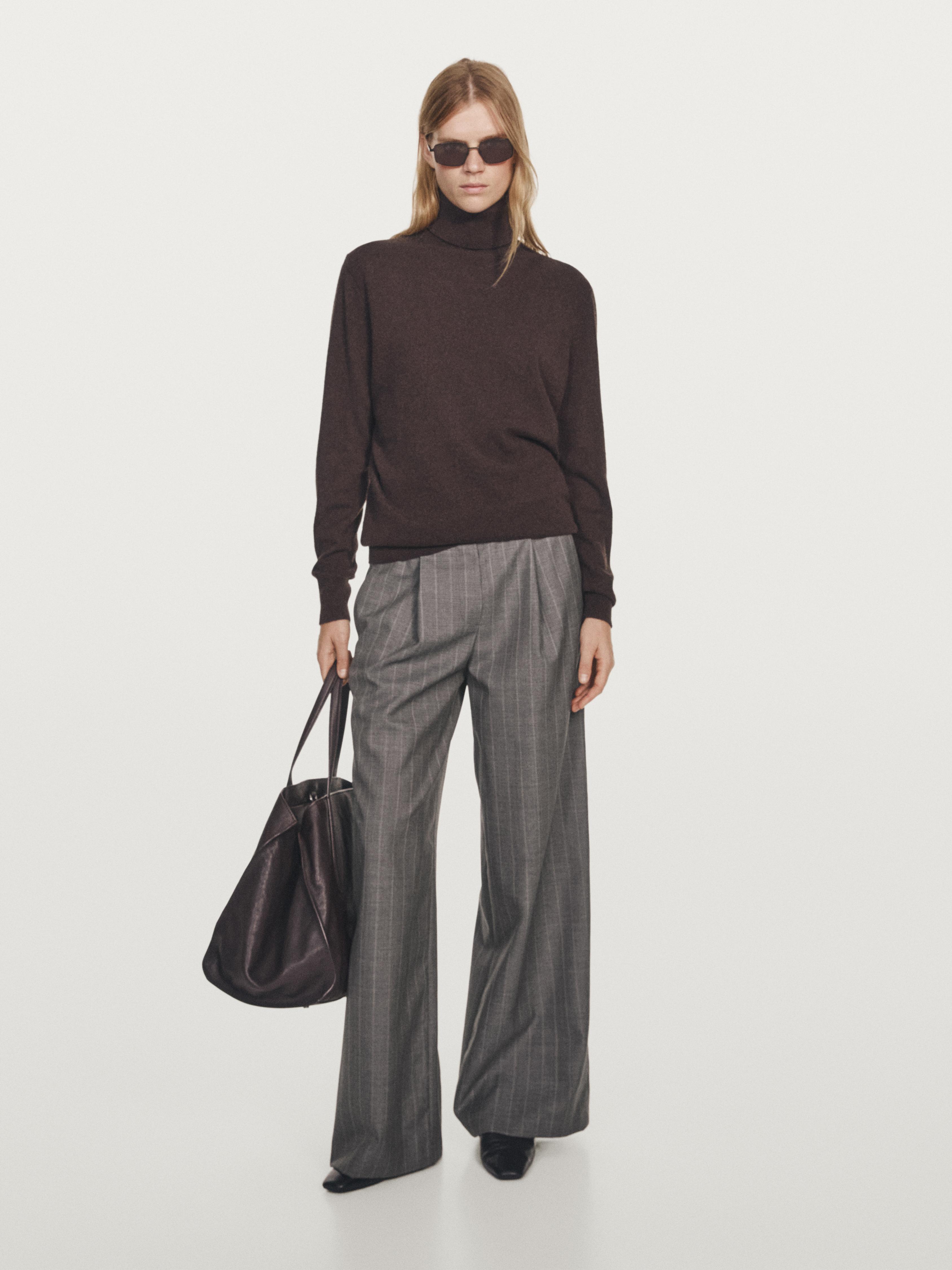 100% wool pinstripe trousers