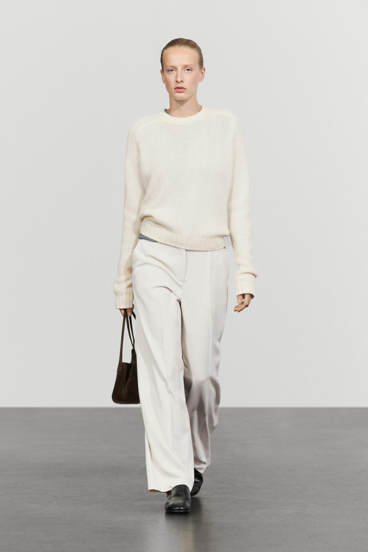 100% cashmere knit sweater — Vanilla