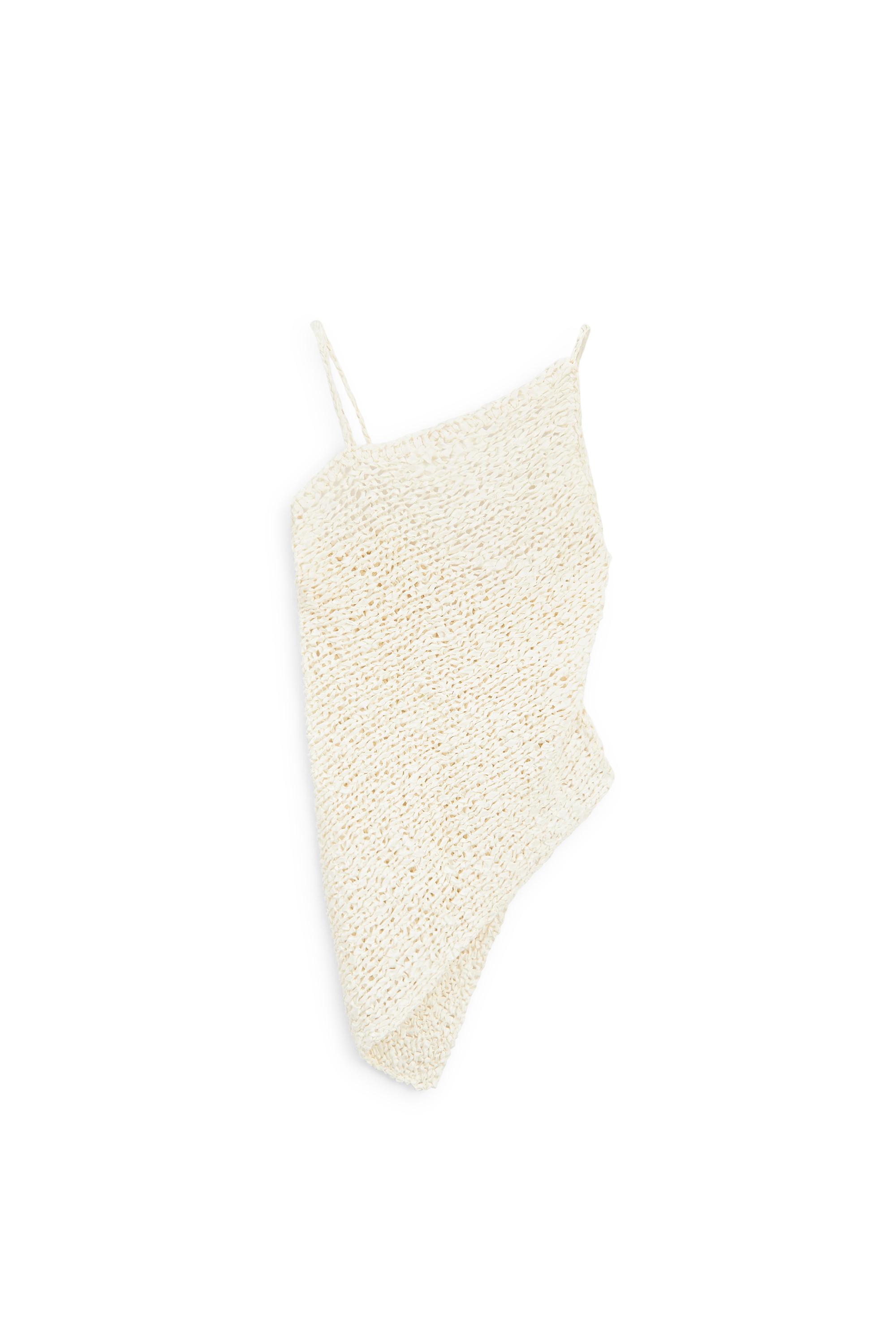 Open-knit asymmetric top - STUDIO — Off white