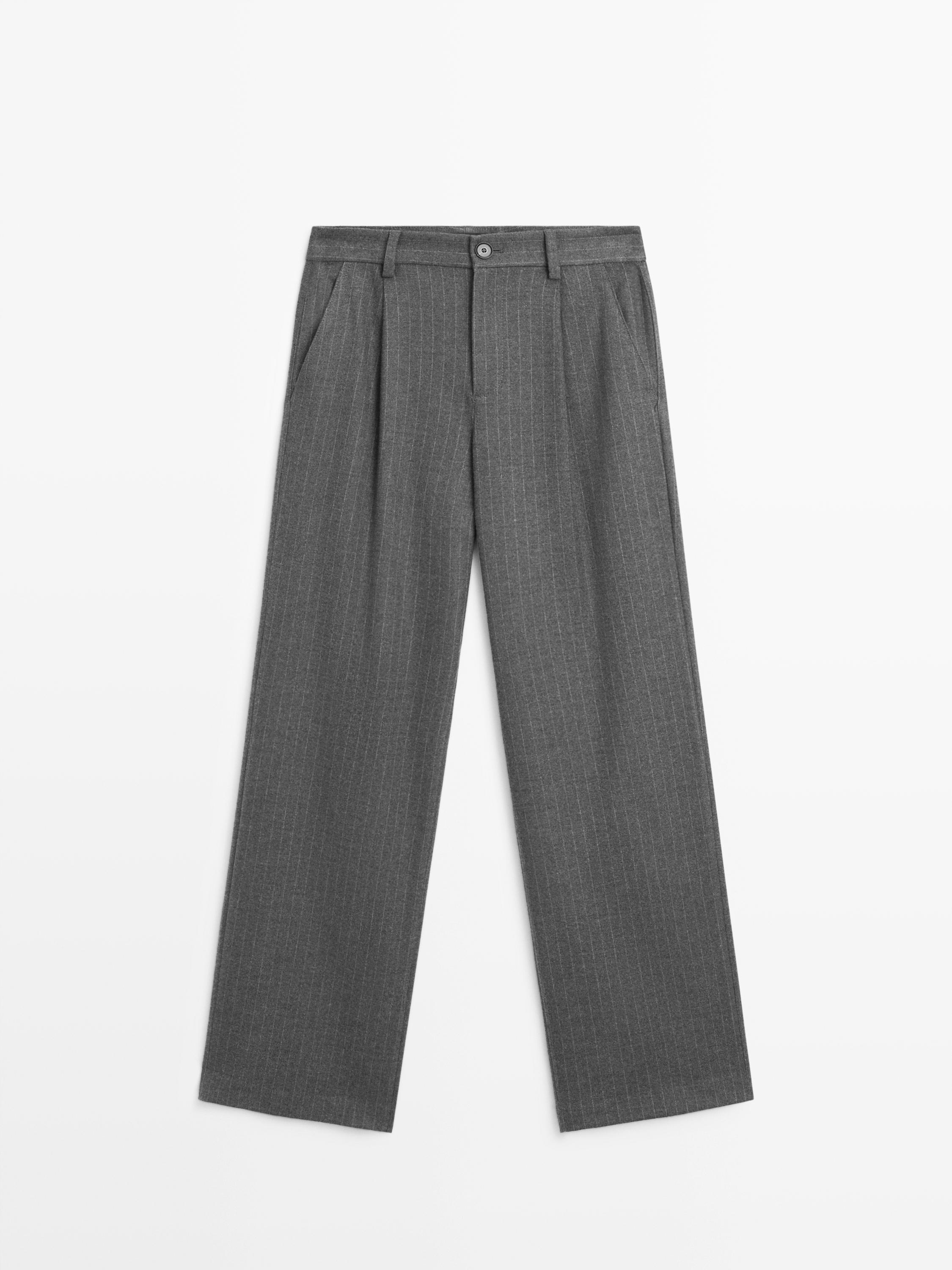 Pantaloni ampi gessati