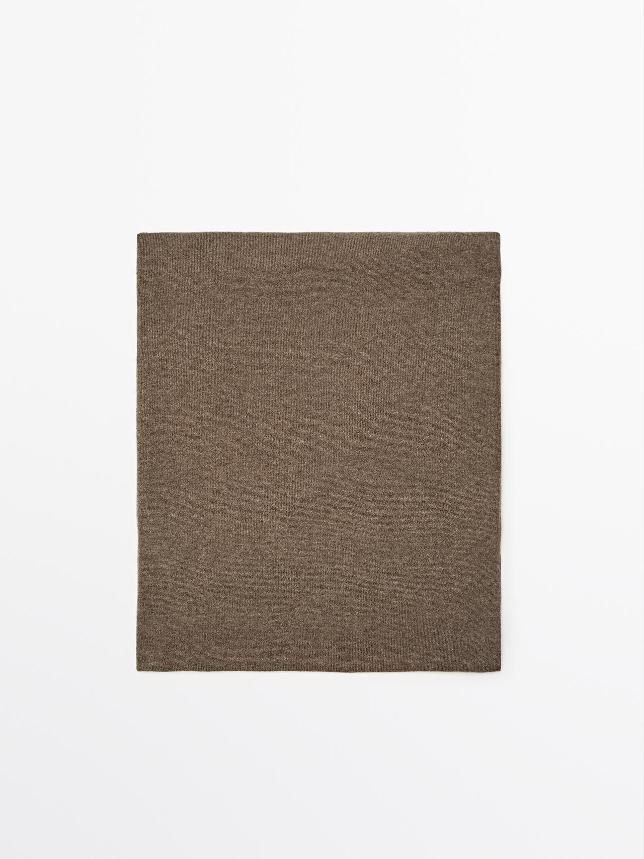 Cachecol 100% Caxemira - Areia - 01 - Massimo Dutti - Mulher