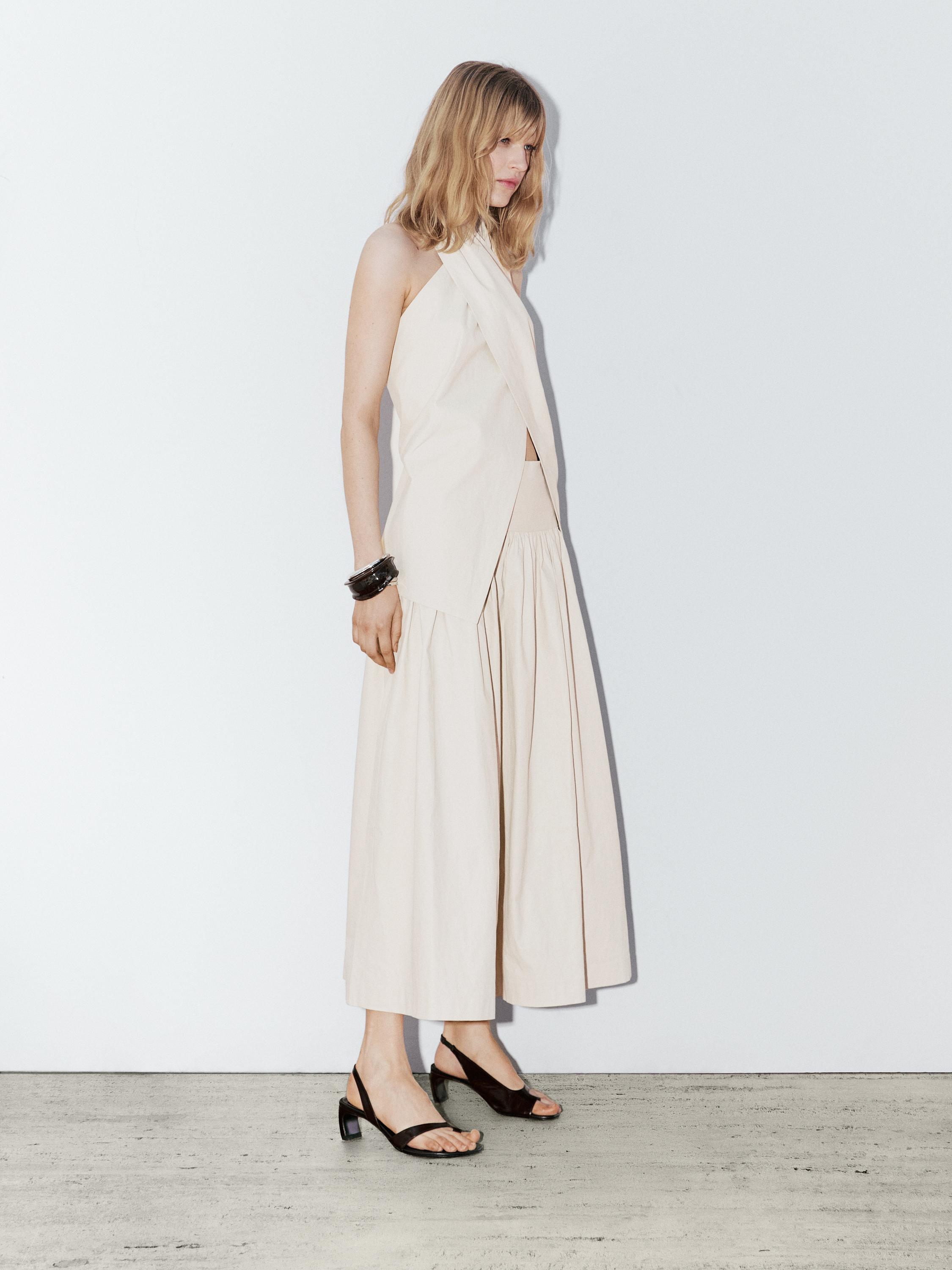 100% linen wrap top - Studio