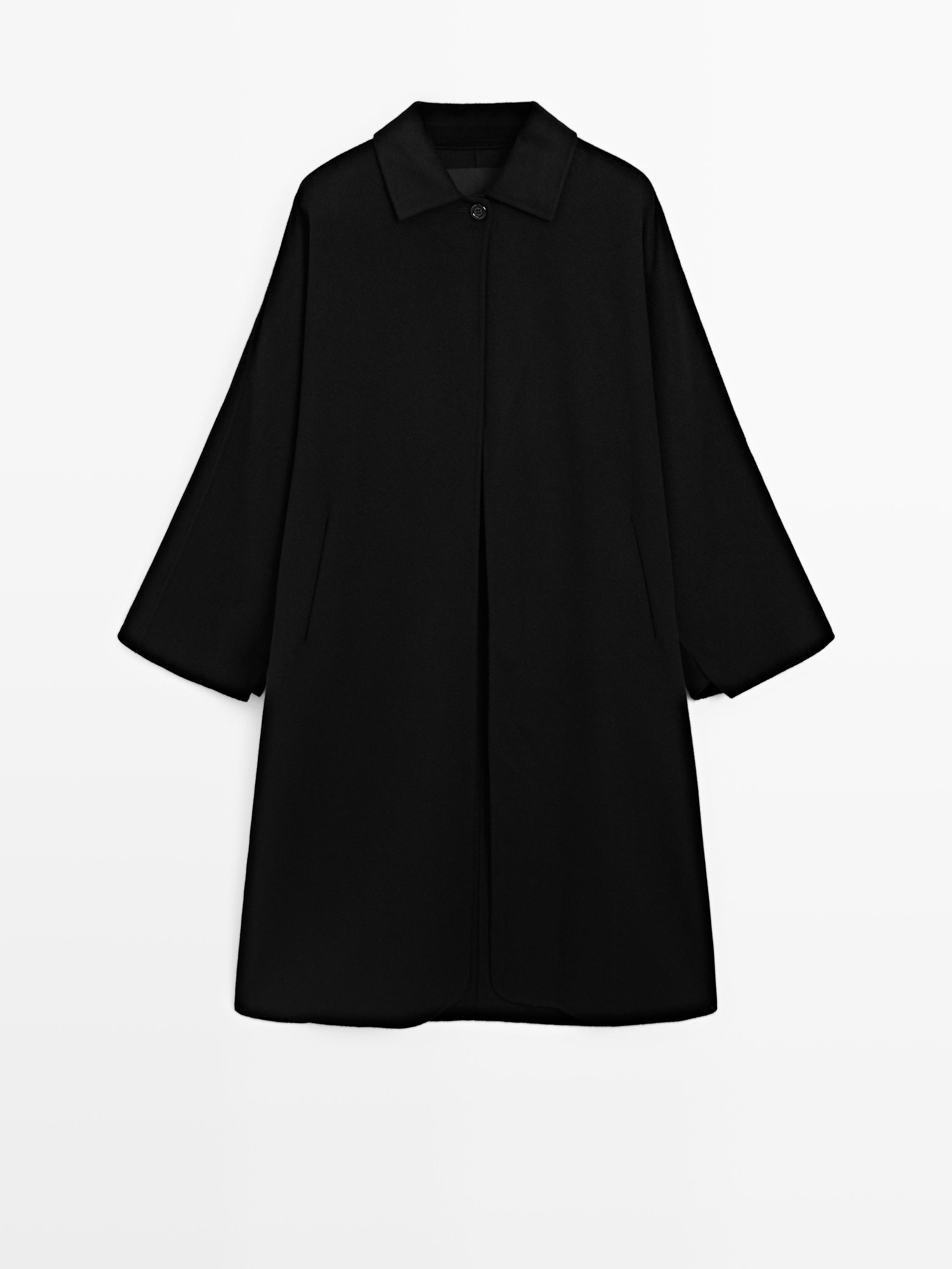Cappotto lungo con maniche a pipistrello
