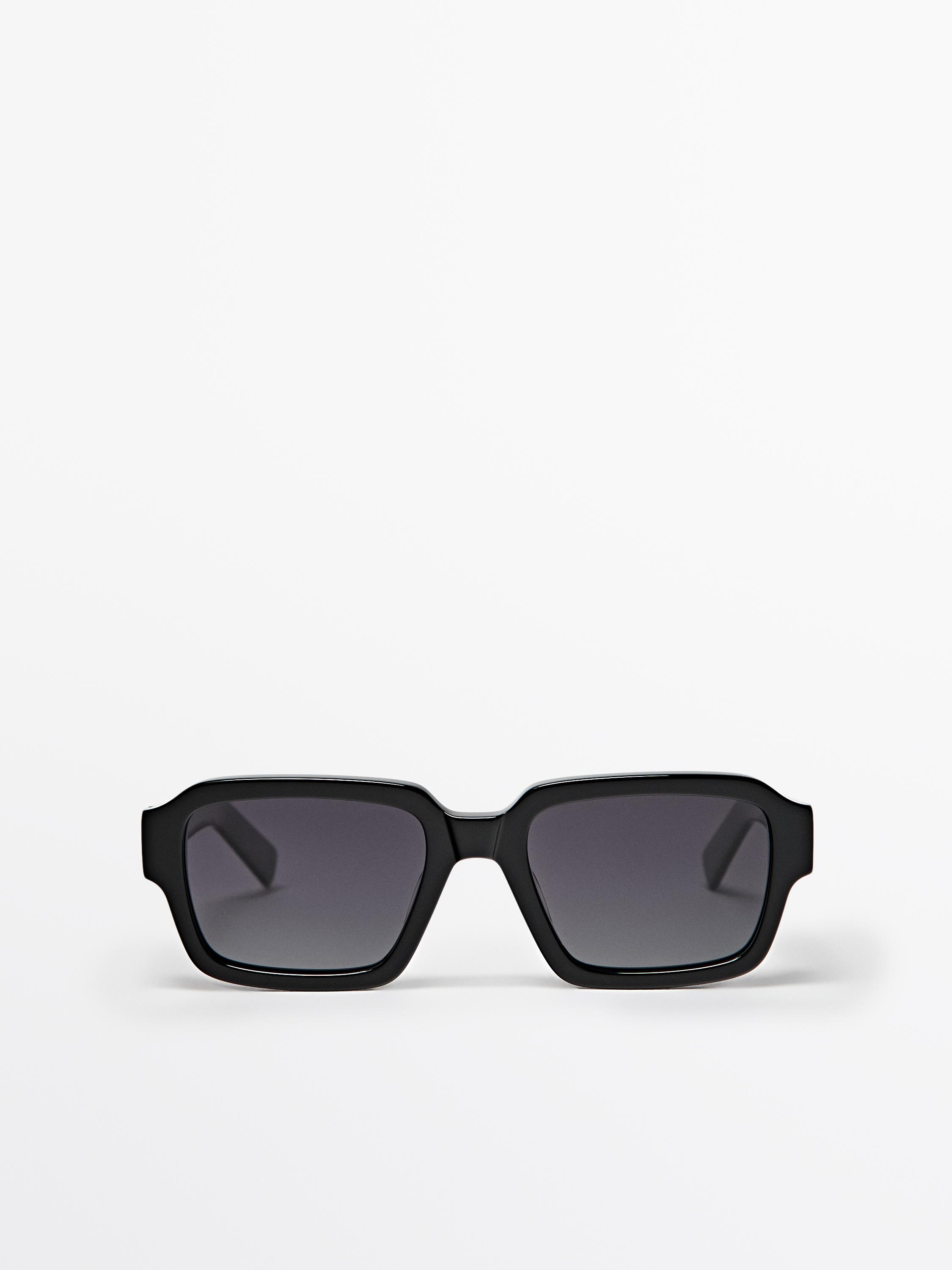Rectangular sunglasses — BLACK