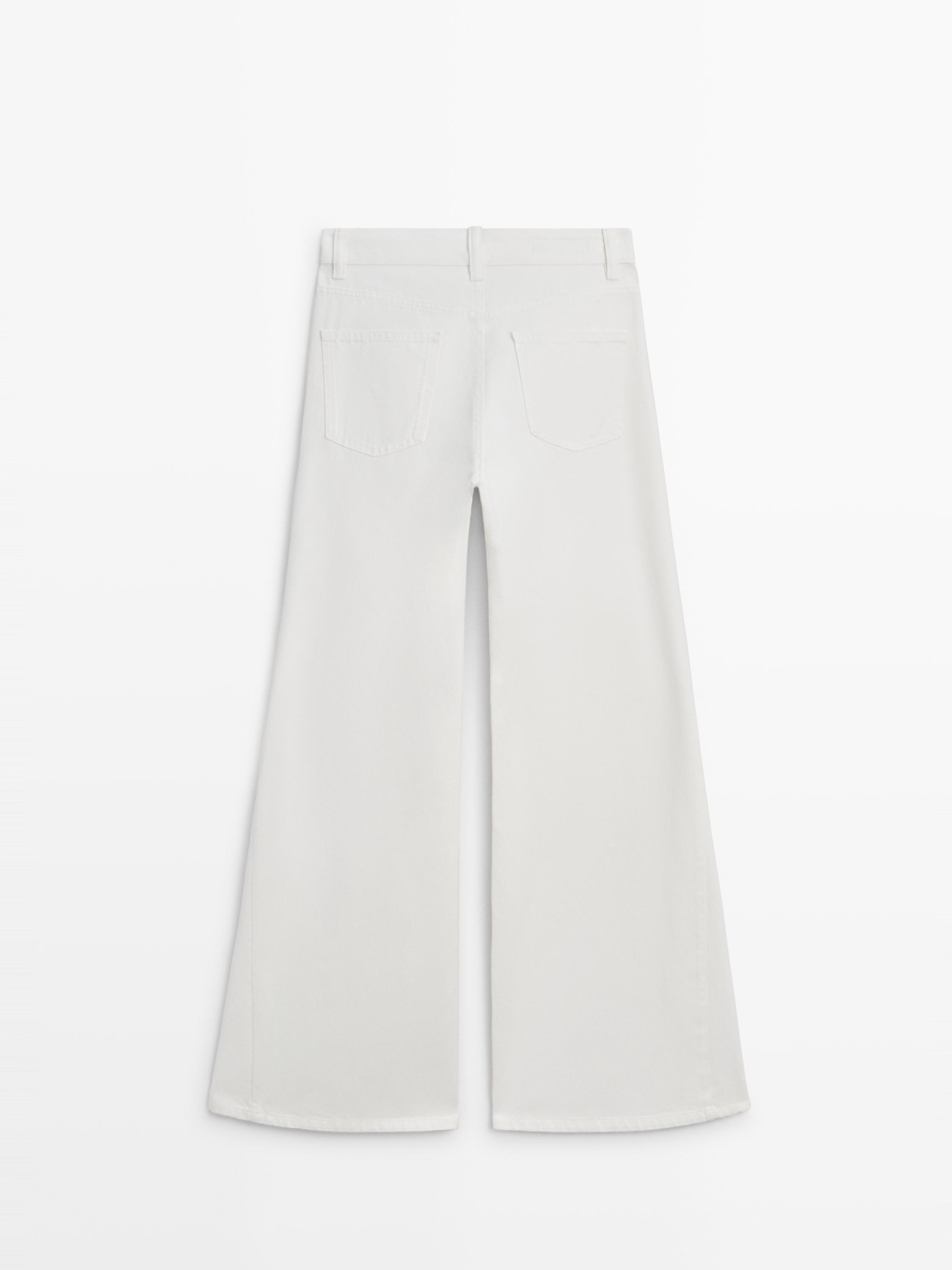 High-waist flare fit jeans — Off white