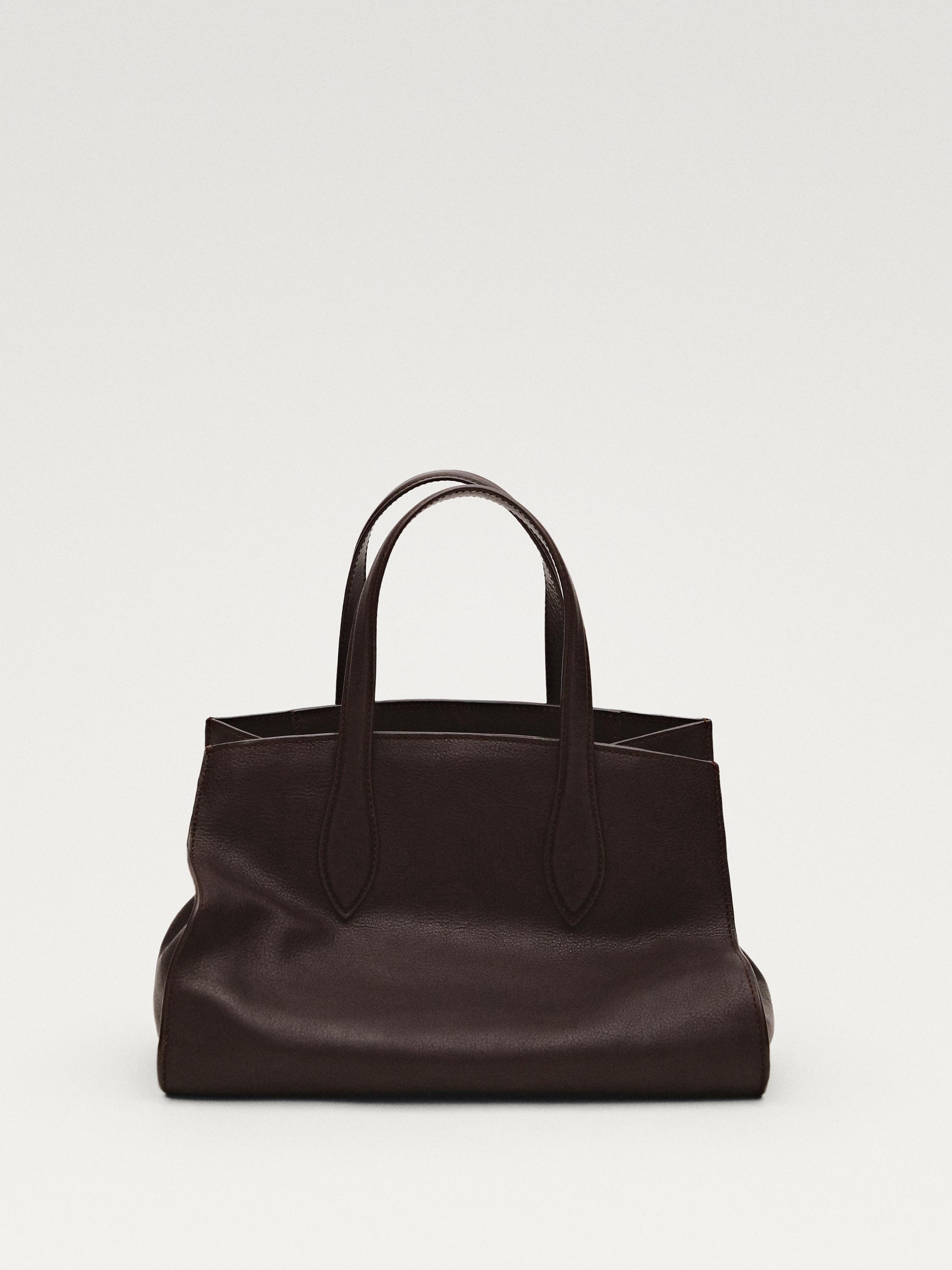 Mid-size nappa leather MD ICON tote bag