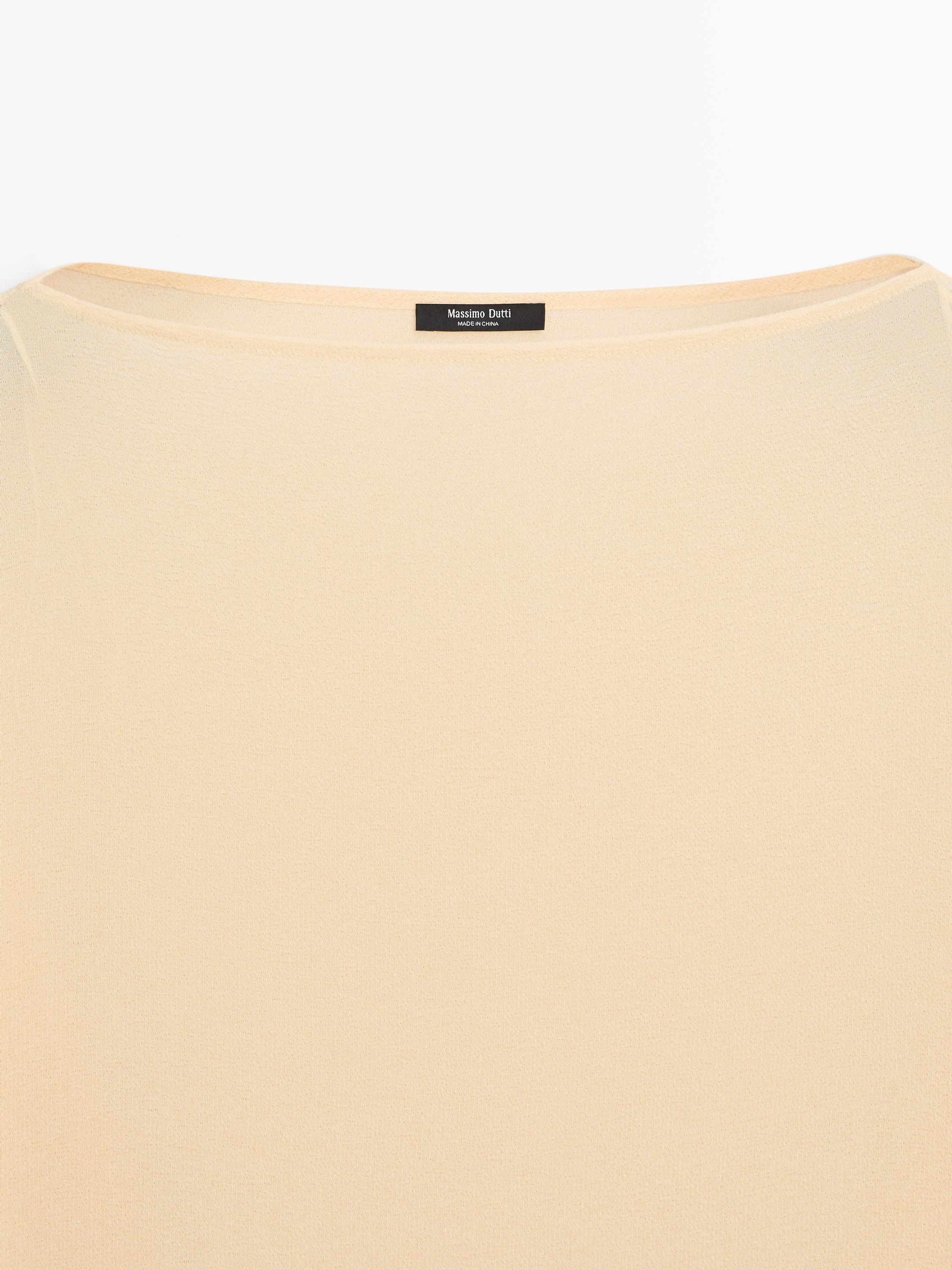 Flowing semi-sheer shirt — Mustard